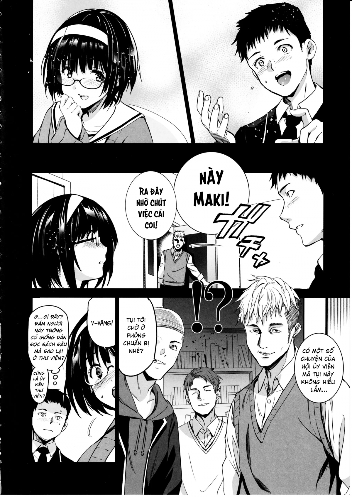 HentaiVN.net - Ảnh 5 - Makima-san wa Toshoshitsu no Yousei [巻間さんは図書室の妖精] - Oneshot