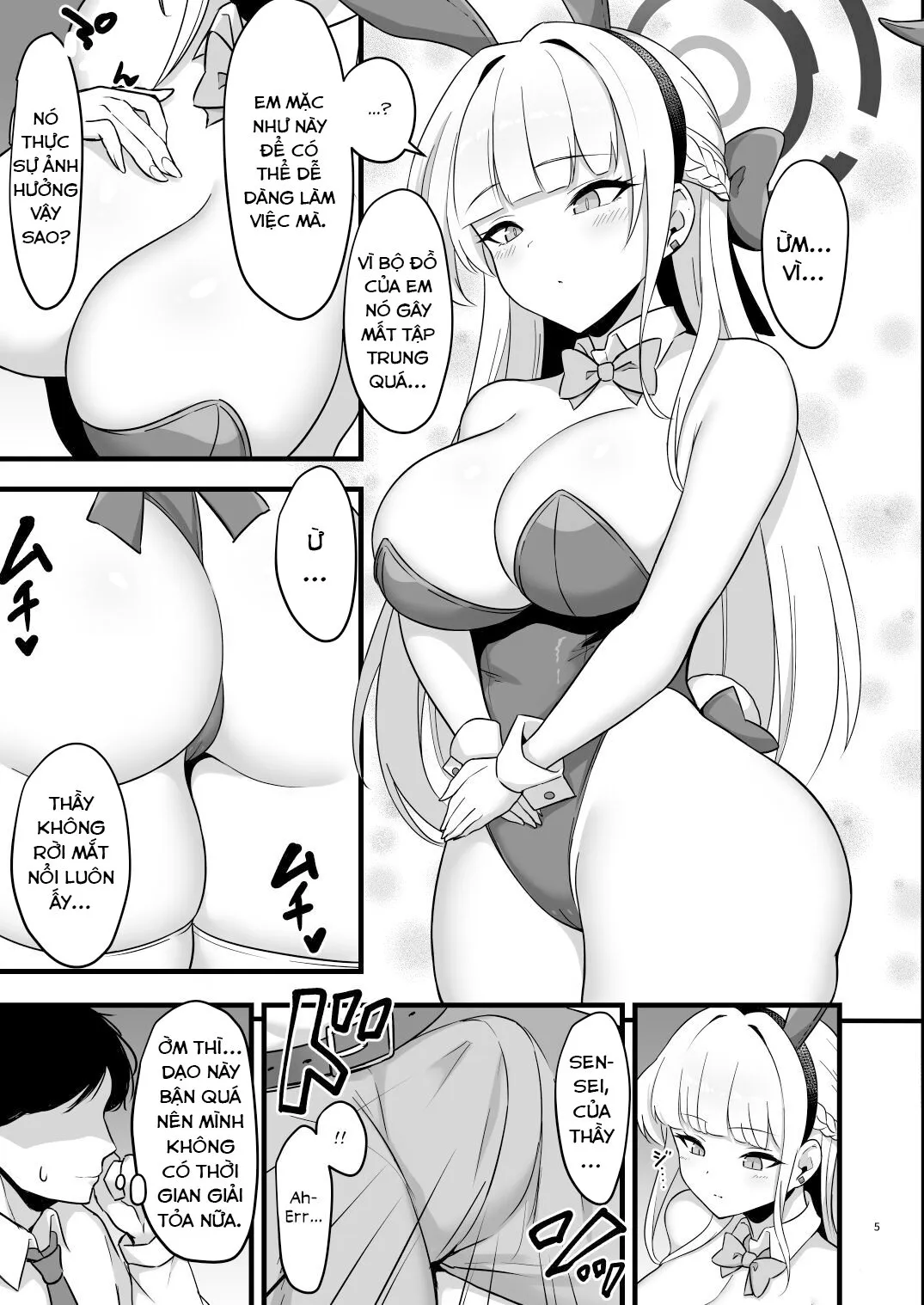 HentaiVN.net - Ảnh 7 - Tokimeki Bunny -Oshikake Bunny no Seishori Support (Blue Archive) [Heartbeat Bunny -Uninvited Bunny's Sexual Support-] - Oneshot