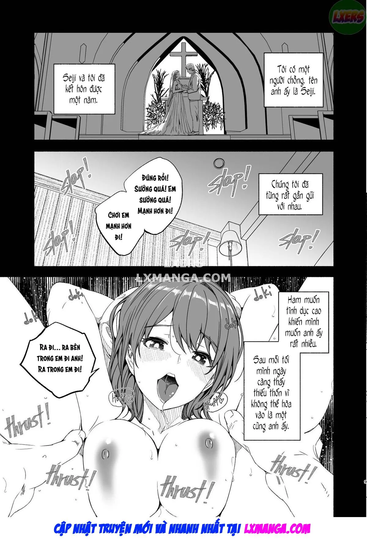 HentaiVN.net - Ảnh 8 - Until Married Woman Conceives Seed [Hitozuma ga Zon o Haramu made] - Oneshot