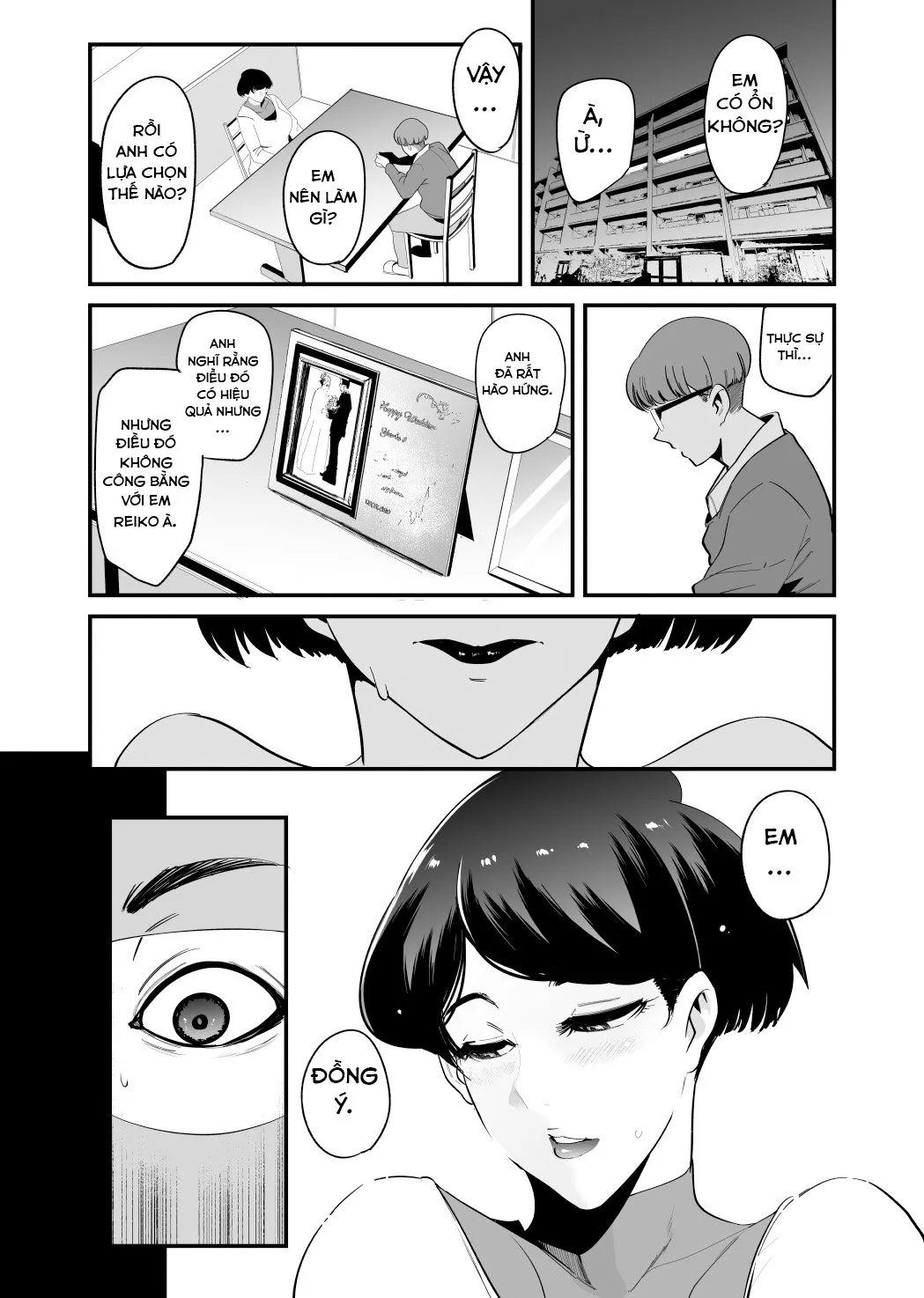 HentaiVN.net - Ảnh 10 - Cô vợ dâm với chiếc mặt nạ bún cua Part 2 [Fella Mask Fujin - Takahashi Reiko Fujin no Baai] - Chap 1