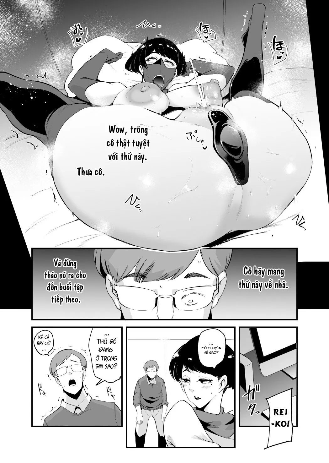 HentaiVN.net - Ảnh 4 - Cô vợ dâm với chiếc mặt nạ bún cua Part 2 [Fella Mask Fujin - Takahashi Reiko Fujin no Baai] - Chap 2