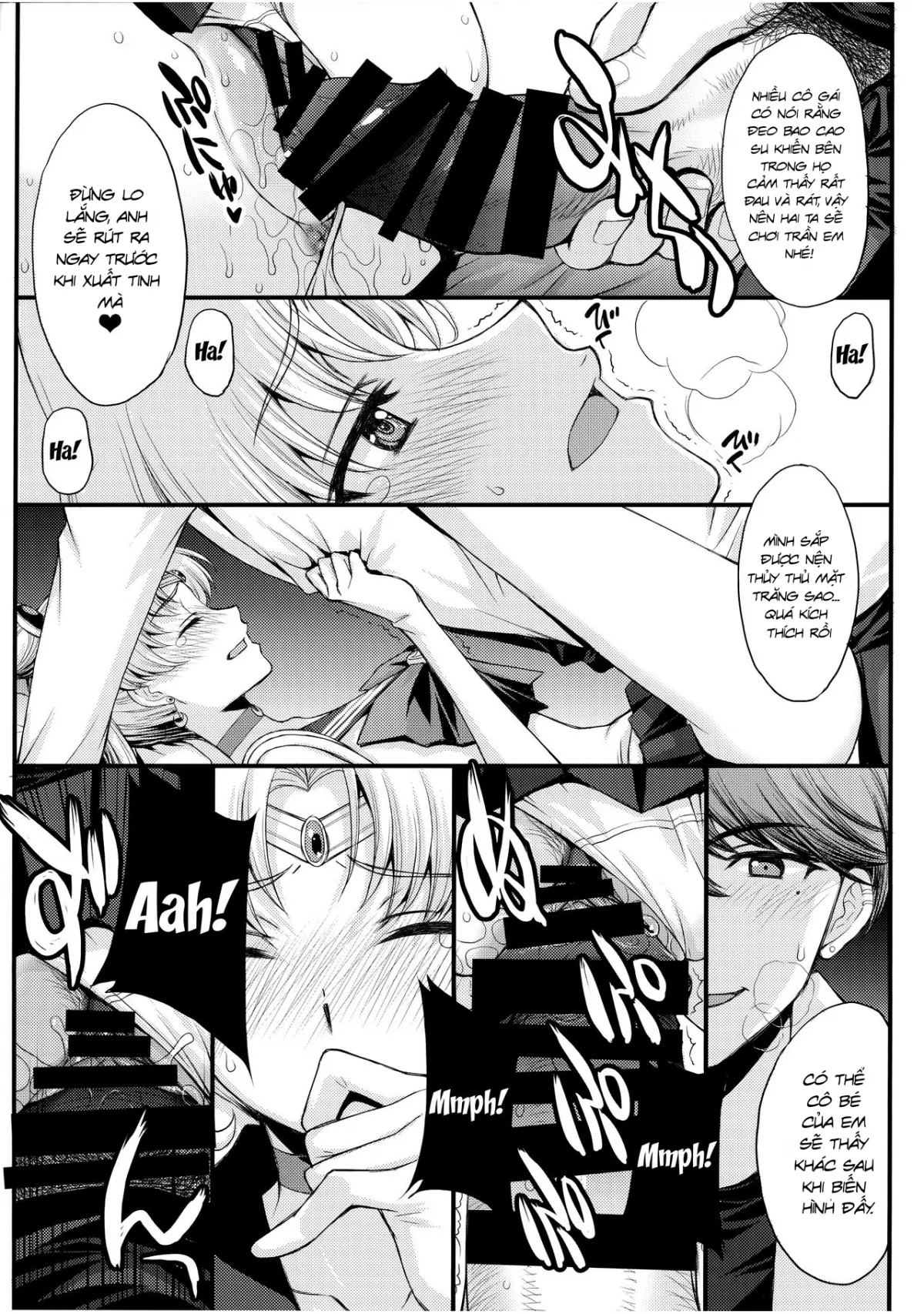 HentaiVN.net - Ảnh 10 - Usagi no Junjou! Chin Make Bishoujo Senshi! [As Innocent as a Bunny! The Pretty Guardian Loses to the Dick!] - Đạo tàn bụ âyy (●♡∀♡)