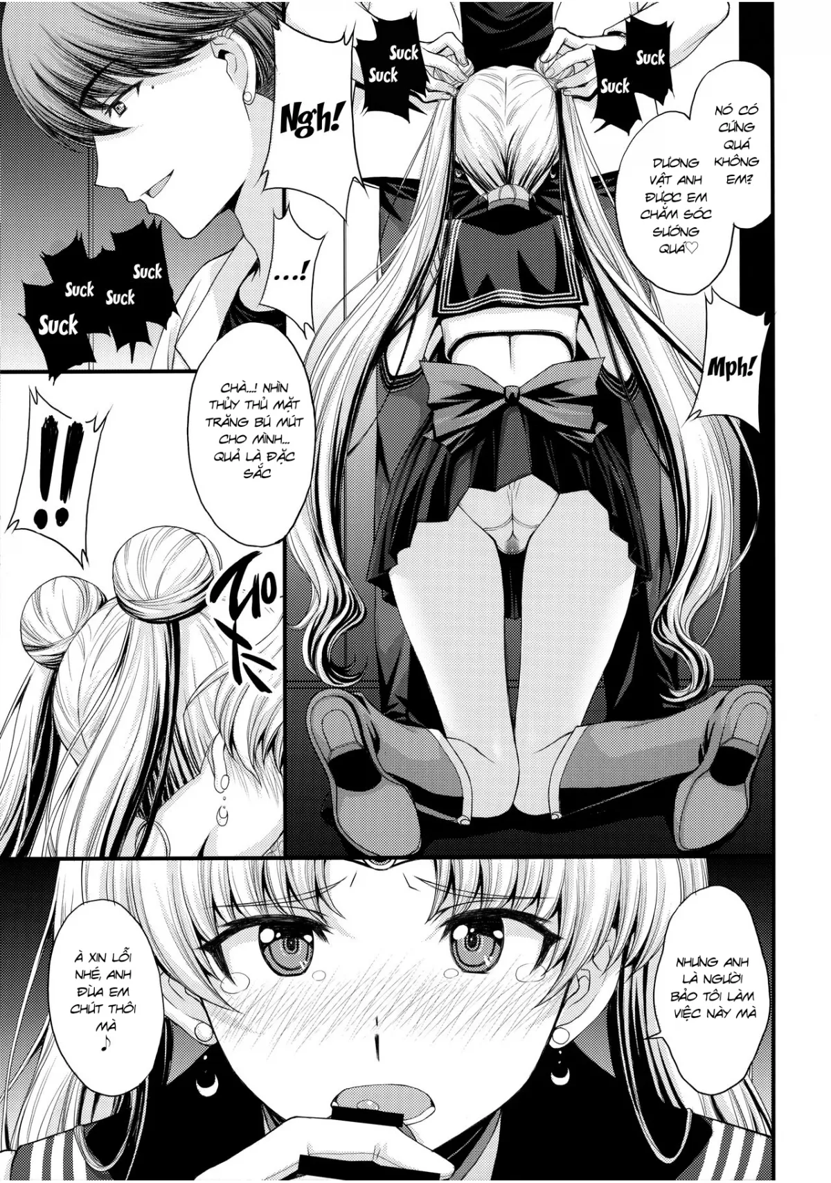 HentaiVN.net - Ảnh 9 - Usagi no Junjou! Chin Make Bishoujo Senshi! [As Innocent as a Bunny! The Pretty Guardian Loses to the Dick!] - Đạo tàn bụ âyy (●♡∀♡)
