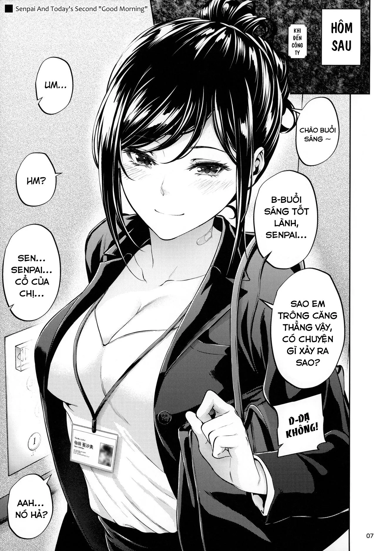 HentaiVN.net - Ảnh 6 - Thiếu nữ nơi công sở [Shokuba no Senpai ; 職場の先輩] - Làm thêm ly nữa nhé & lời chào buổi sáng thứ 2 của senpai