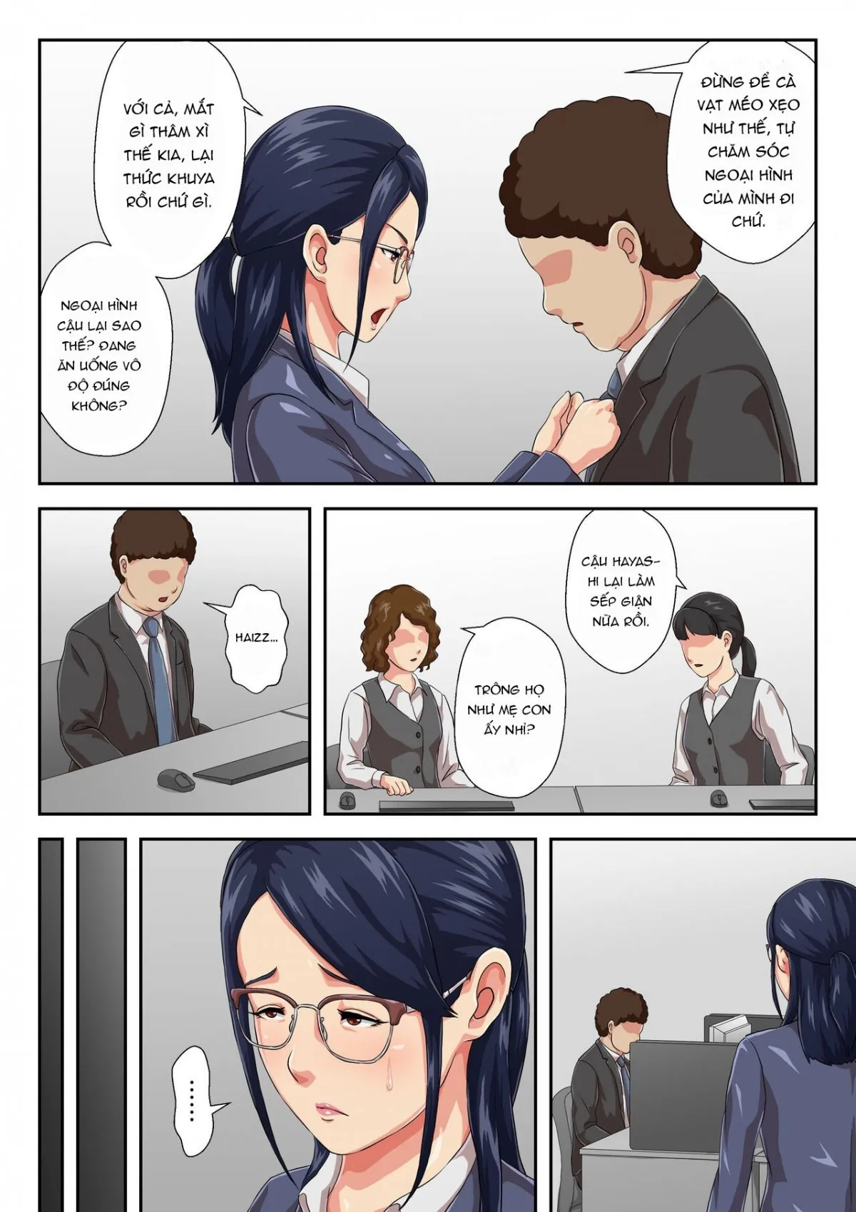 HentaiVN.net - Ảnh 4 - Female Boss is My Estranged Mother [Onnajoushi wa Ikiwakareta Haha] - Oneshot