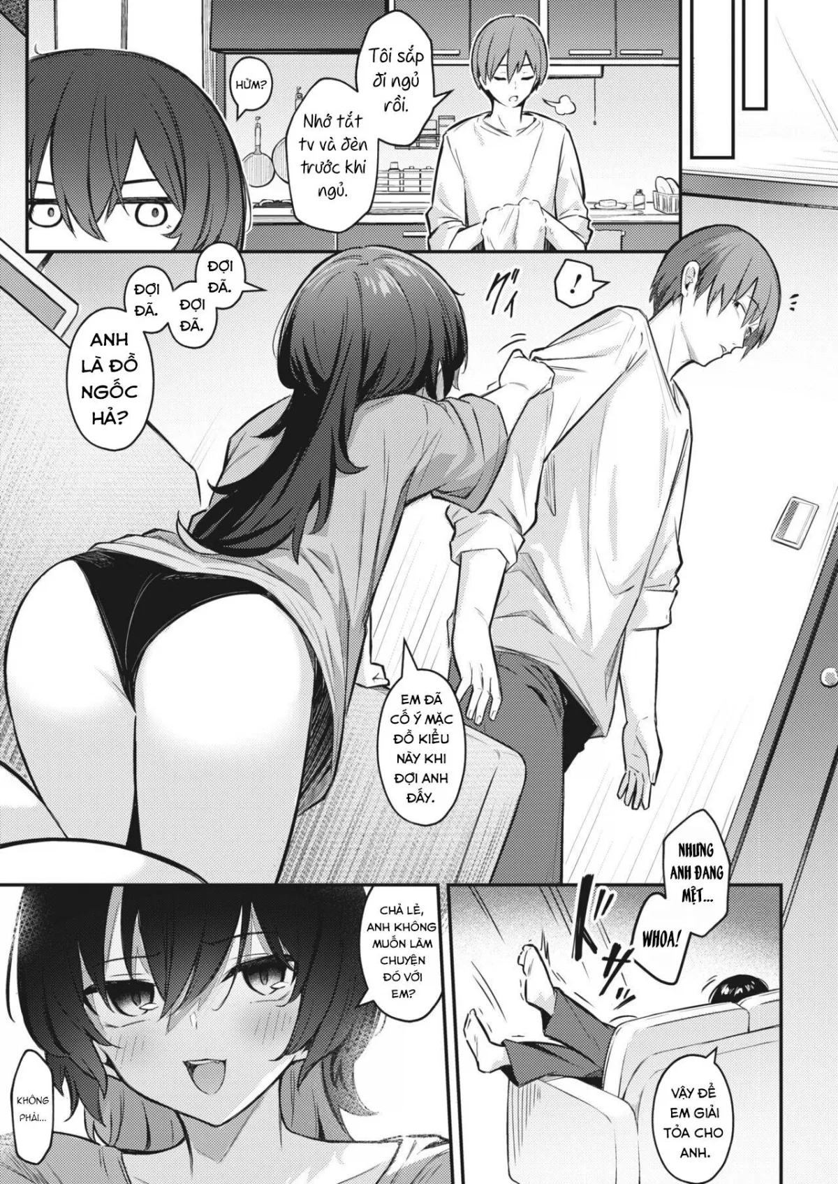 HentaiVN.net - Ảnh 3 - Cho gái ở nhờ và bị gạ sếch [Oishiku Tabete Ageru kara ; I'll Happily Eat You Up] - Oneshot