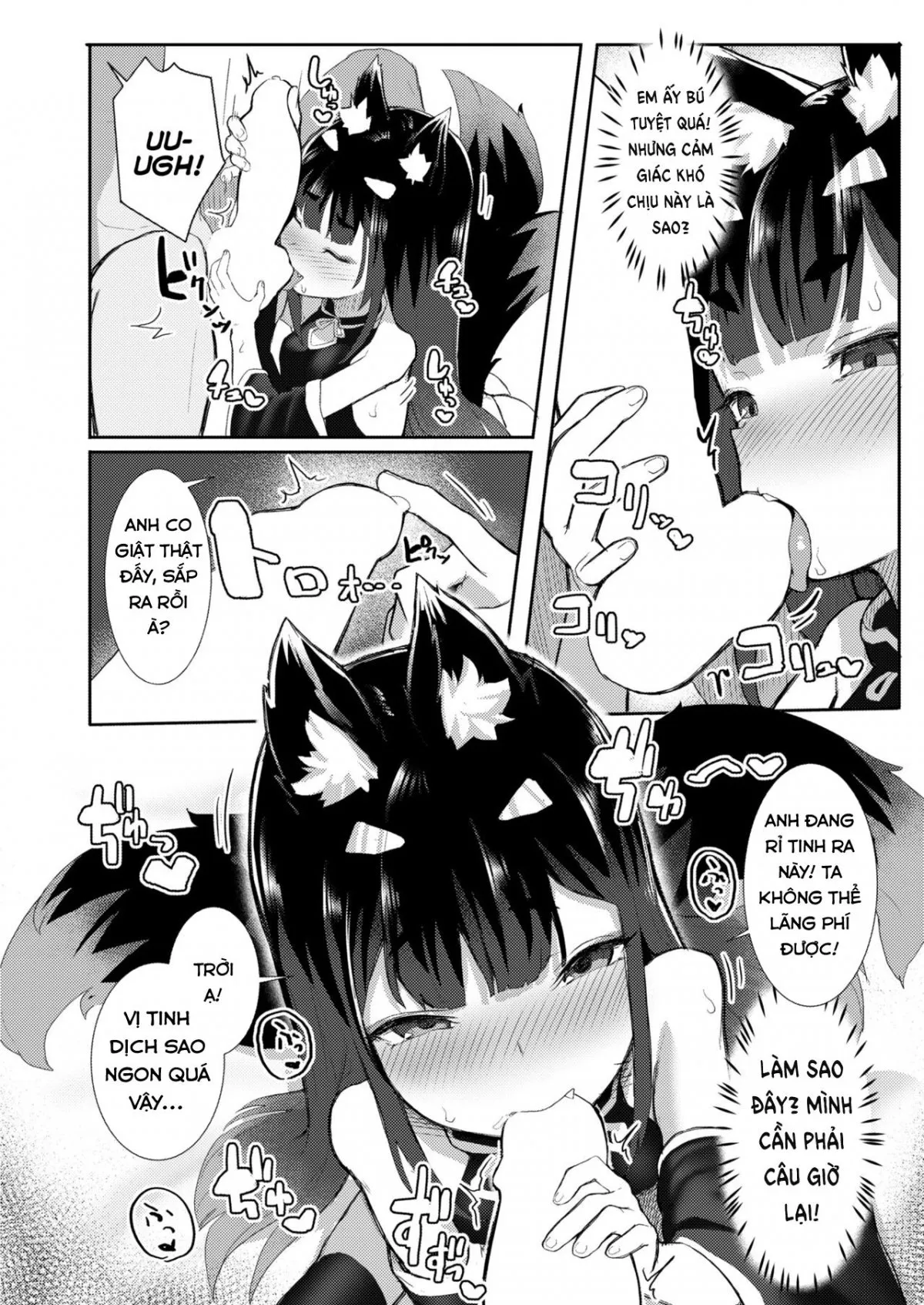 HentaiVN.net - Ảnh 10 - Vô tình đi lạc, tôi bị bé loli cáo vắt khô. [Okitsune-sama no Sakusei Ecchi ; A Fox-Mistresss Semen-Squeezing Sex] - Oneshot