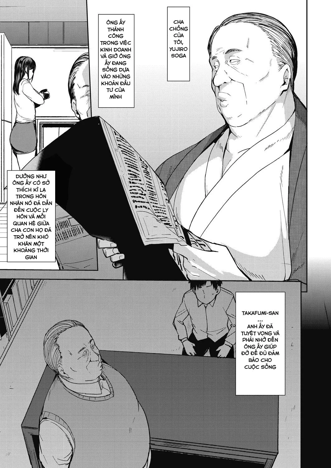 HentaiVN.net - Ảnh 3 - cha chồng và con dâu [Otto no Tame ni Dakaremasu, Embraced for her Husband's Sake, tất cả là vì chồng tôi] - Bắt đầu