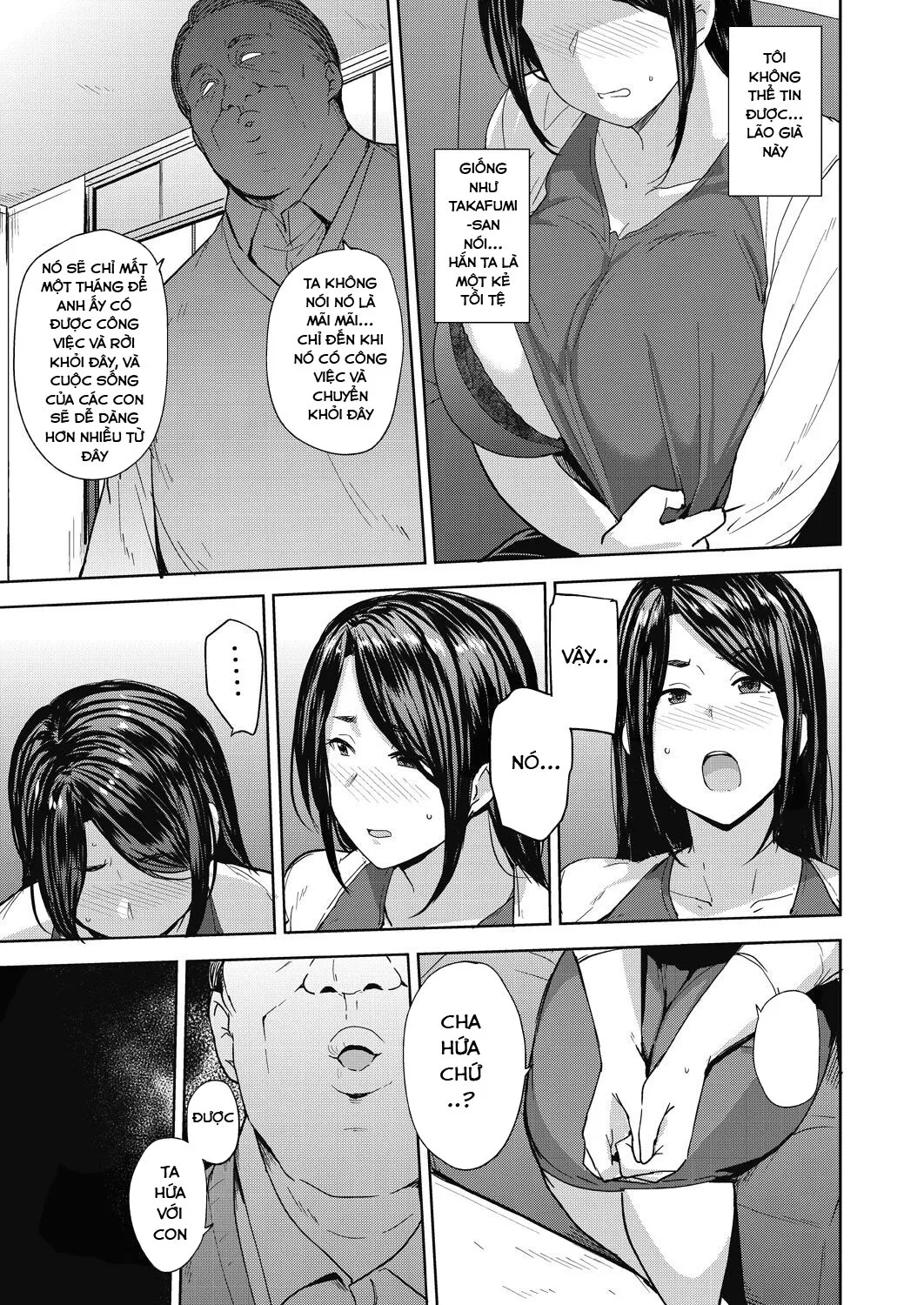 HentaiVN.net - Ảnh 9 - cha chồng và con dâu [Otto no Tame ni Dakaremasu, Embraced for her Husband's Sake, tất cả là vì chồng tôi] - Bắt đầu