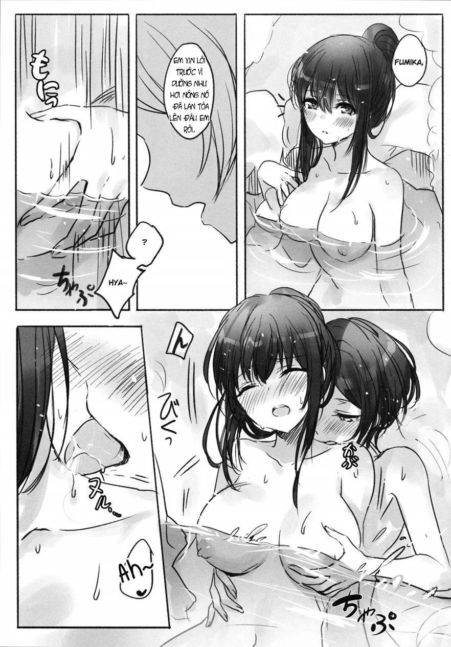 HentaiVN.net - Ảnh 9 - Kanade, Shall we take a bath? (The IdolMaster) [Kanade-san, Onsen Ni Issho Ni Hairimasenka] - OneShot