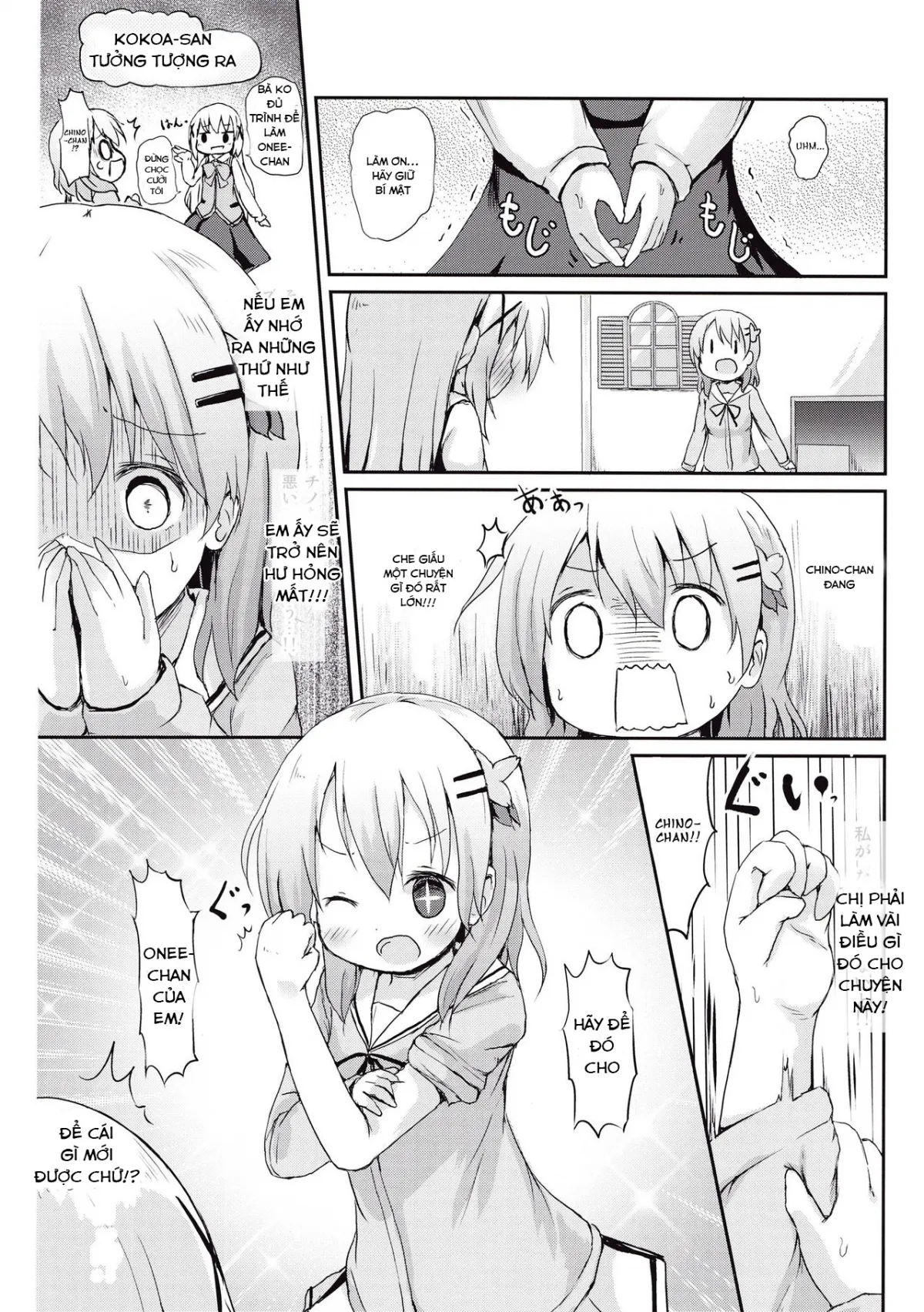 HentaiVN.net - Ảnh 9 - Moshikashite, Chino-chan Onesho Shichatta no?? (Gochuumon wa Usagi desu ka?) - Oneshot