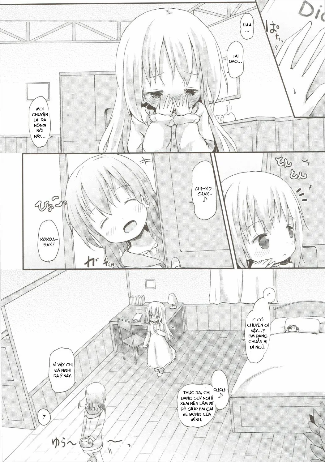 HentaiVN.net - Ảnh 3 - Moshikashite, Chino-chan Onesho Shichatta no?? 2 (Gochuumon wa Usagi desu ka?) - Oneshot