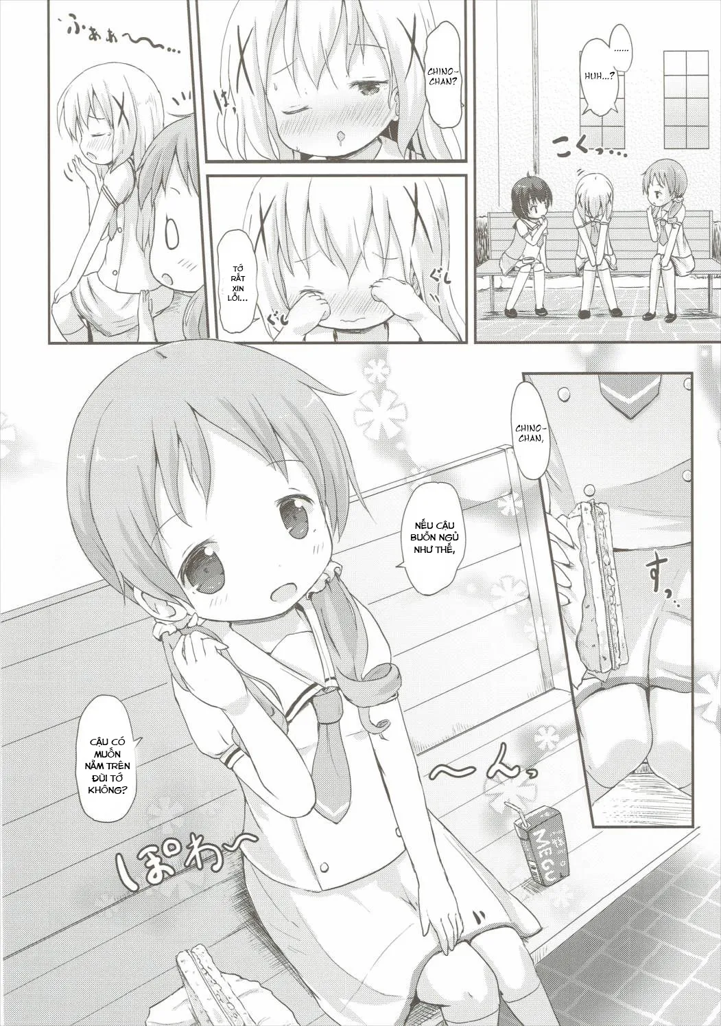 HentaiVN.net - Ảnh 7 - Moshikashite, Chino-chan Onesho Shichatta no?? 2 (Gochuumon wa Usagi desu ka?) - Oneshot