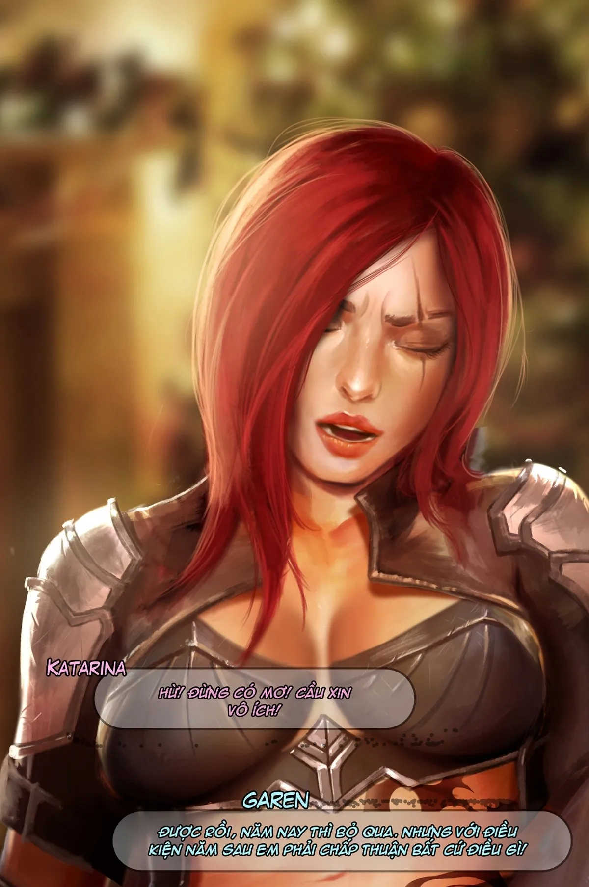 HentaiVN.net - Ảnh 3 - Cạo Lông Cho Katarina [Katarina Shaving Pussy] - Oneshot
