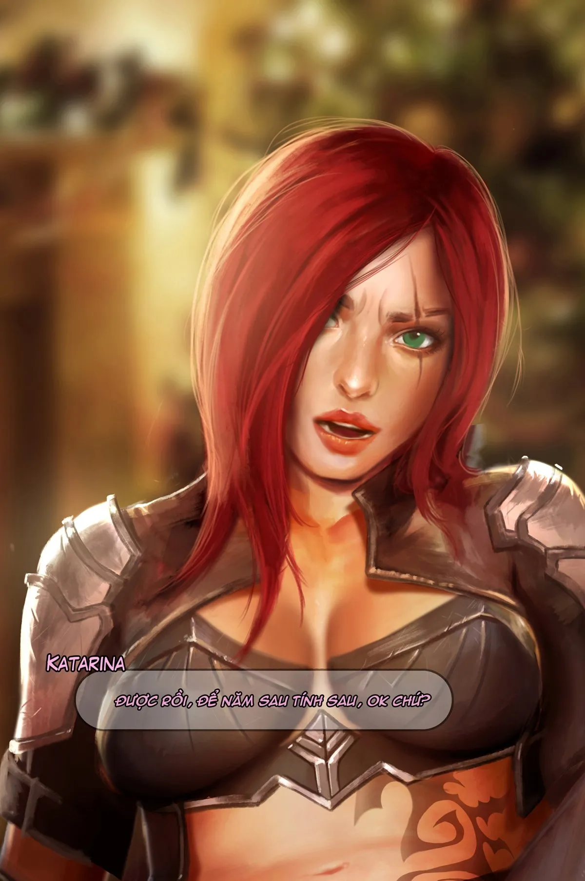 HentaiVN.net - Ảnh 4 - Cạo Lông Cho Katarina [Katarina Shaving Pussy] - Oneshot