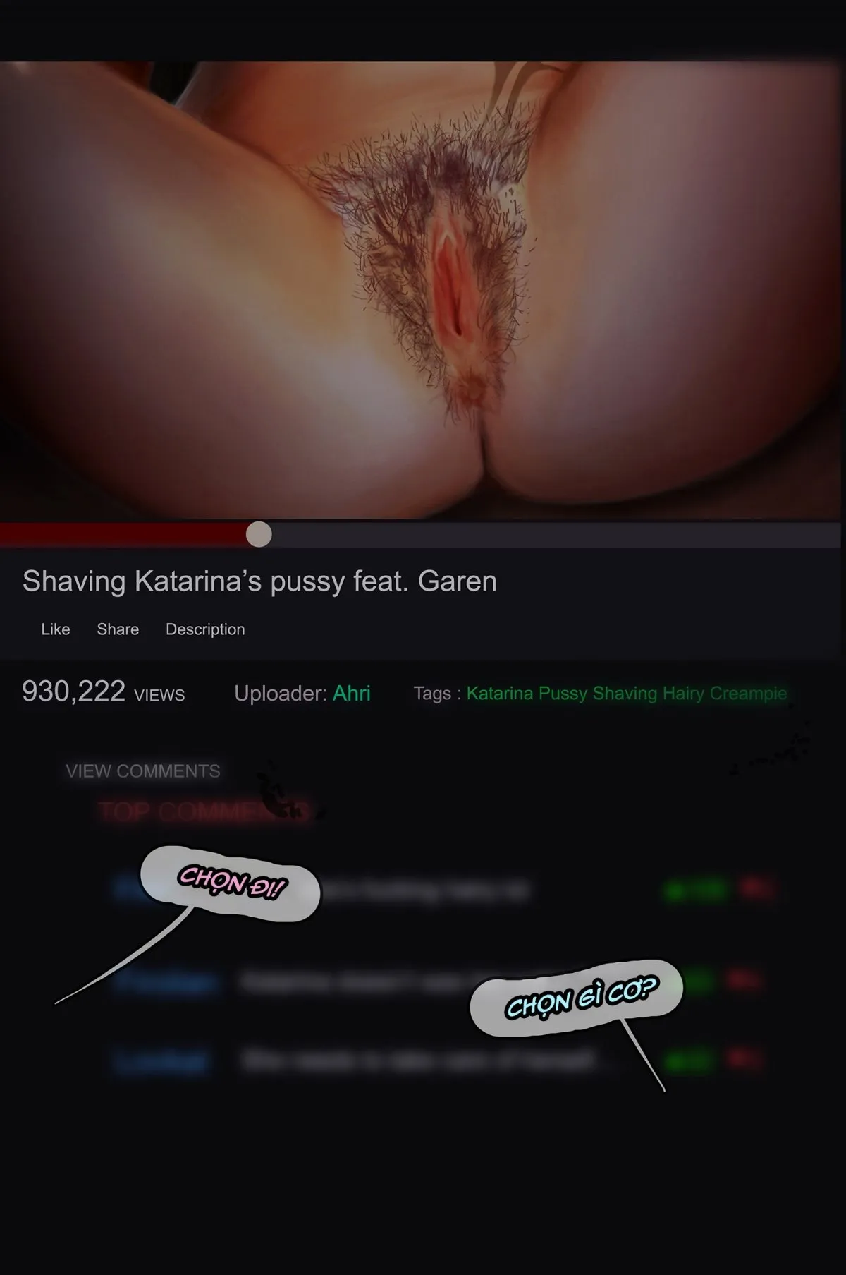HentaiVN.net - Ảnh 82 - Cạo Lông Cho Katarina [Katarina Shaving Pussy] - Oneshot