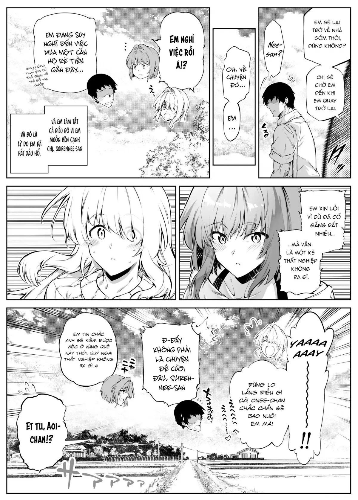 HentaiVN.net - Ảnh 59 - Làm lại mùa hè [Natsu no Yari Naoshi -Inaka to Hanare to Bijin Shimai] - Chap 3.2 - Hết chap 3