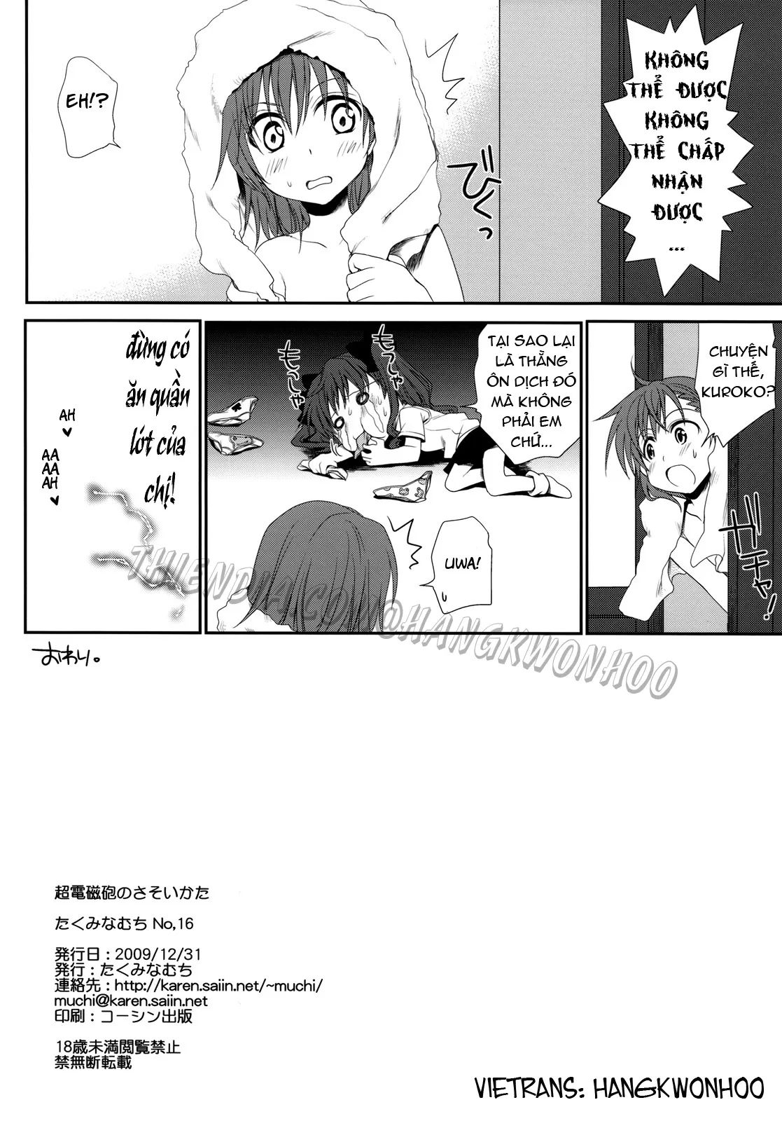 HentaiVN.net - Ảnh 30 - Choudenjihou No Sasoikata (Toaru Majutsu No Index) - Chap 3 [Hết]