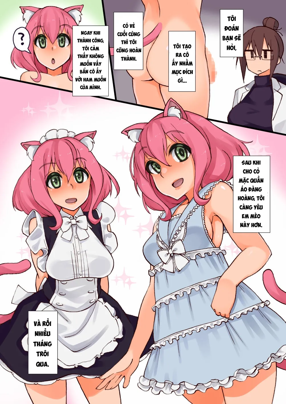 HentaiVN.net - Ảnh 4 - Tôi đã tạo ra một bé mèo futa. [Kemomimi Futa O Tsukutta Yo; I Made A Futa With Cat Ears] - Oneshot