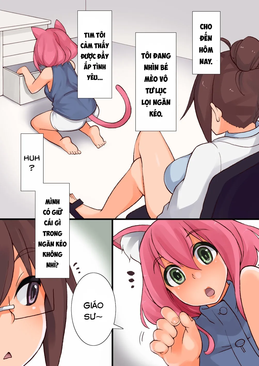 HentaiVN.net - Ảnh 5 - Tôi đã tạo ra một bé mèo futa. [Kemomimi Futa O Tsukutta Yo; I Made A Futa With Cat Ears] - Oneshot