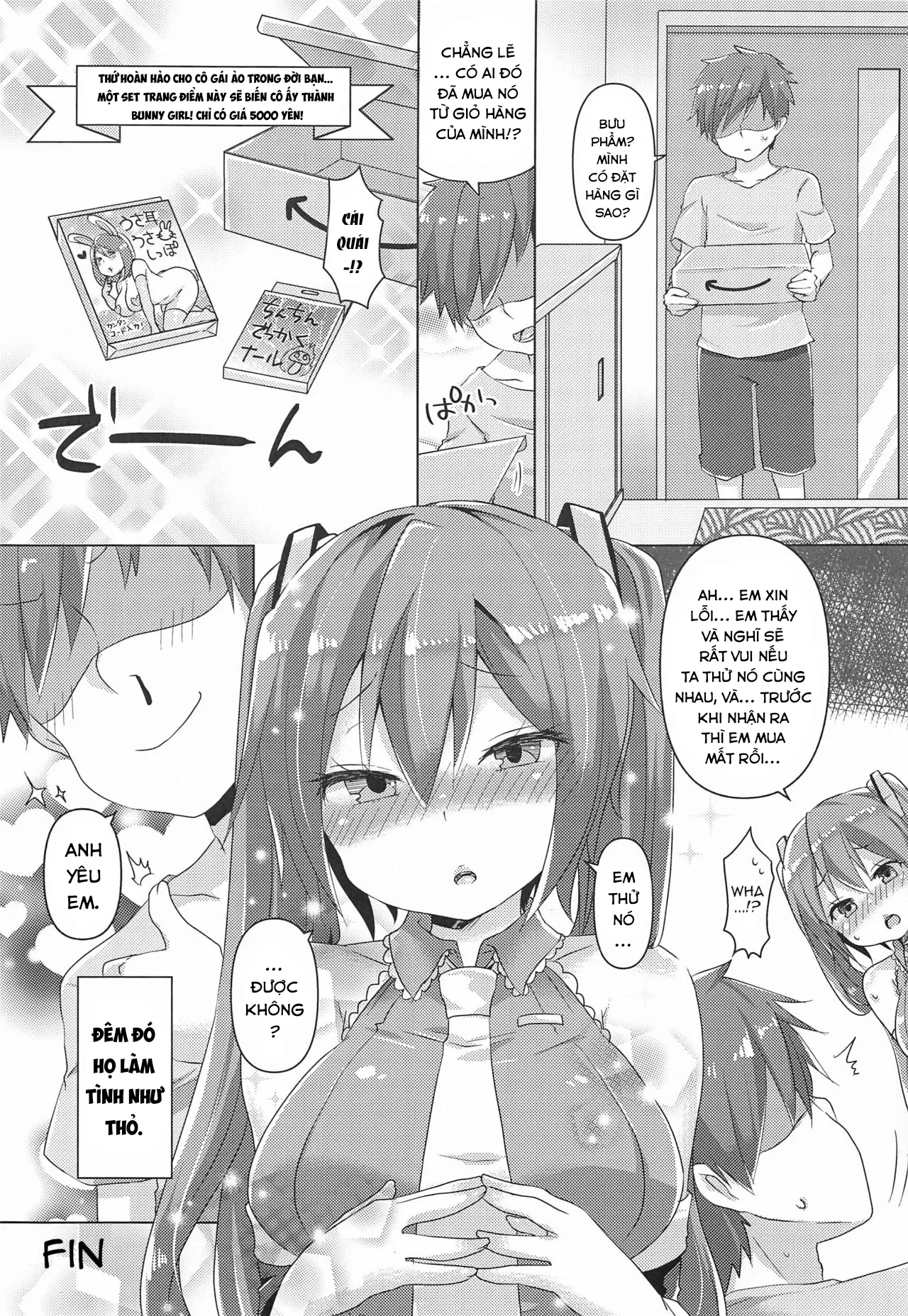 HentaiVN.net - Ảnh 23 - Miku-chan ni Nekomimi toka Plug in Shite Ichaicha Suru Hon (VOCALOID) [A Book About Installing a Catgirl Plugin and Having Lovey-Dovey Sex With Miku-chan] - Oneshot