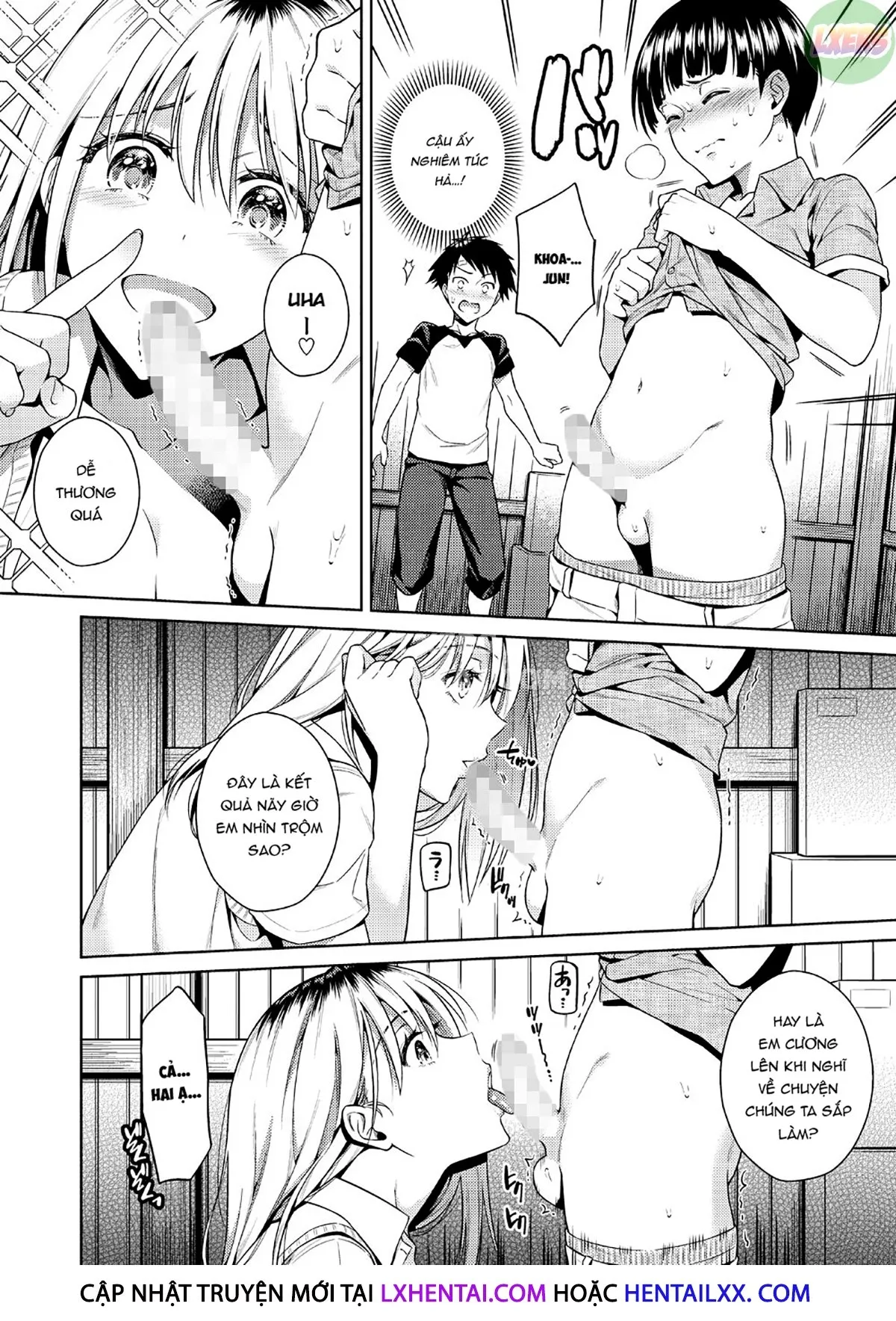 HentaiVN.net - Ảnh 15 - Bokura No Himitsu Kichi [One Girl And Two Boys In Their Secret Base] - Oneshot