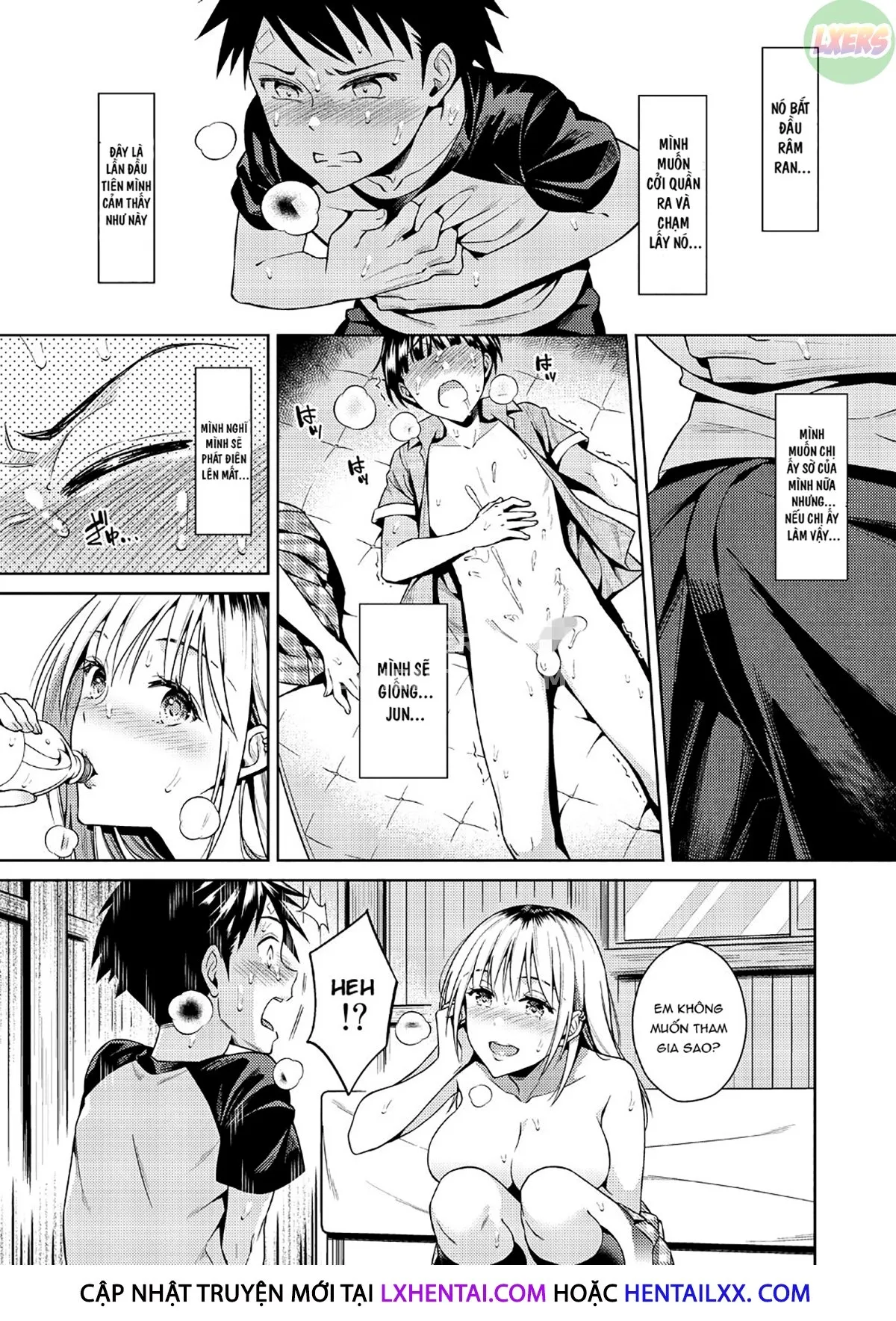 HentaiVN.net - Ảnh 22 - Bokura No Himitsu Kichi [One Girl And Two Boys In Their Secret Base] - Oneshot
