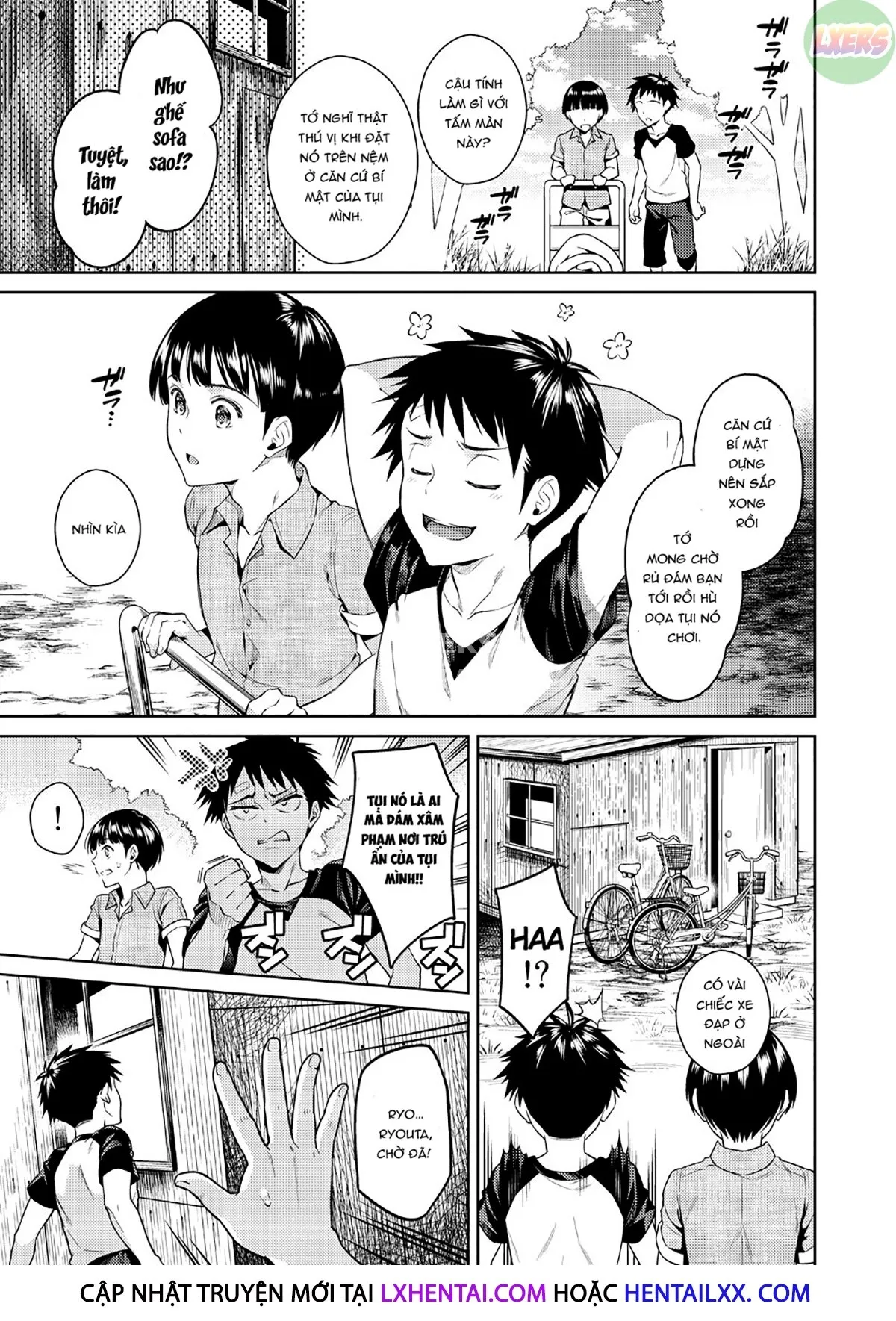 HentaiVN.net - Ảnh 8 - Bokura No Himitsu Kichi [One Girl And Two Boys In Their Secret Base] - Oneshot