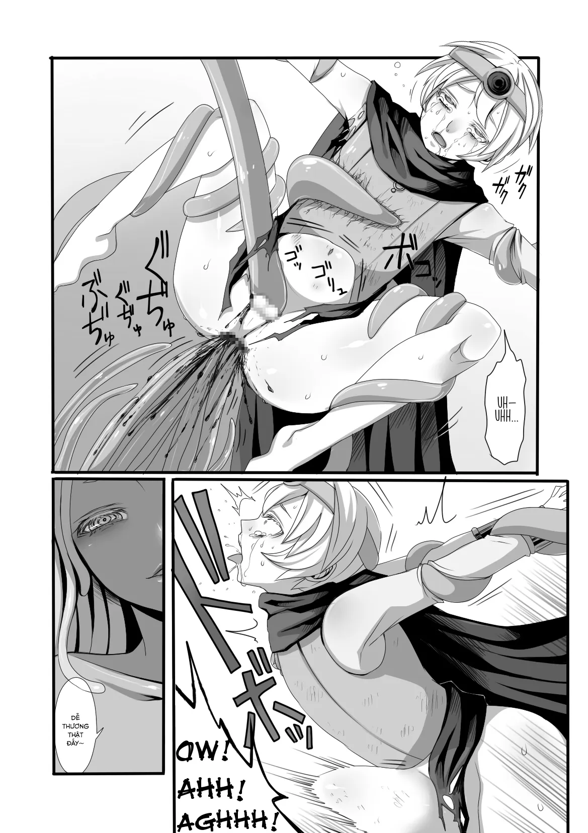 HentaiVN.net - Ảnh 9 - Quái vật, anh hùng và pháp sư [Shokushu to Yuusha to Mahoutsukai; The Tentacles, the Hero, and the Mage] - Oneshot