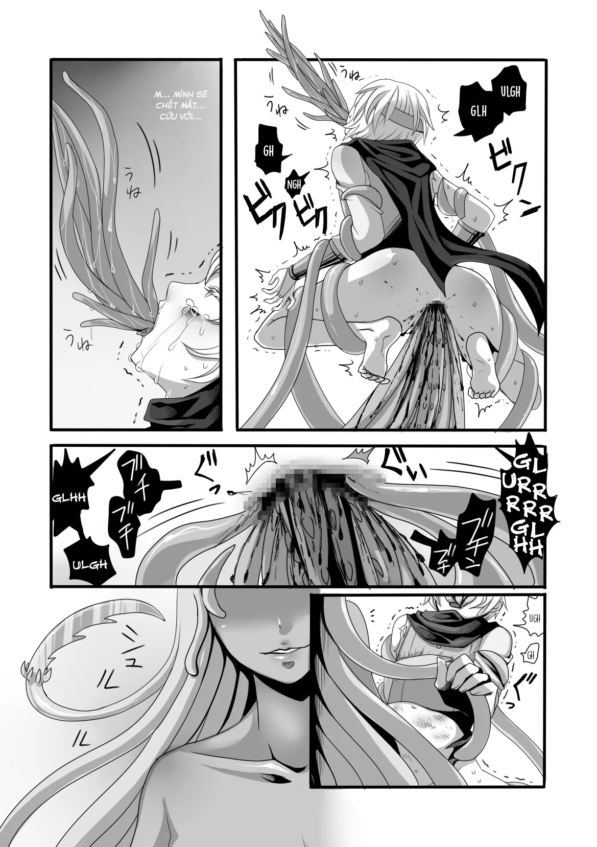 HentaiVN.net - Ảnh 14 - Quái vật, anh hùng và pháp sư [Shokushu to Yuusha to Mahoutsukai; The Tentacles, the Hero, and the Mage] - Oneshot