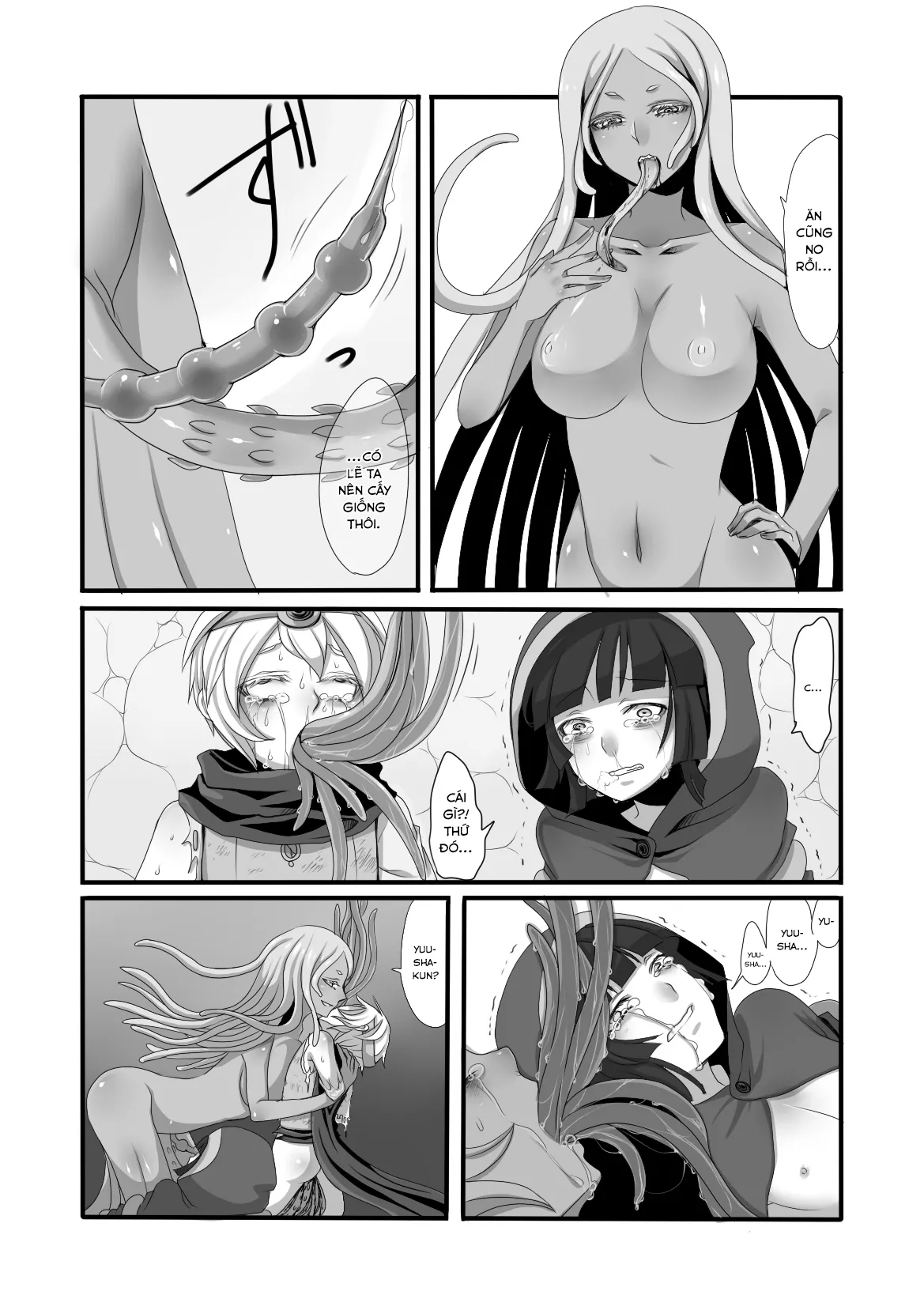HentaiVN.net - Ảnh 20 - Quái vật, anh hùng và pháp sư [Shokushu to Yuusha to Mahoutsukai; The Tentacles, the Hero, and the Mage] - Oneshot
