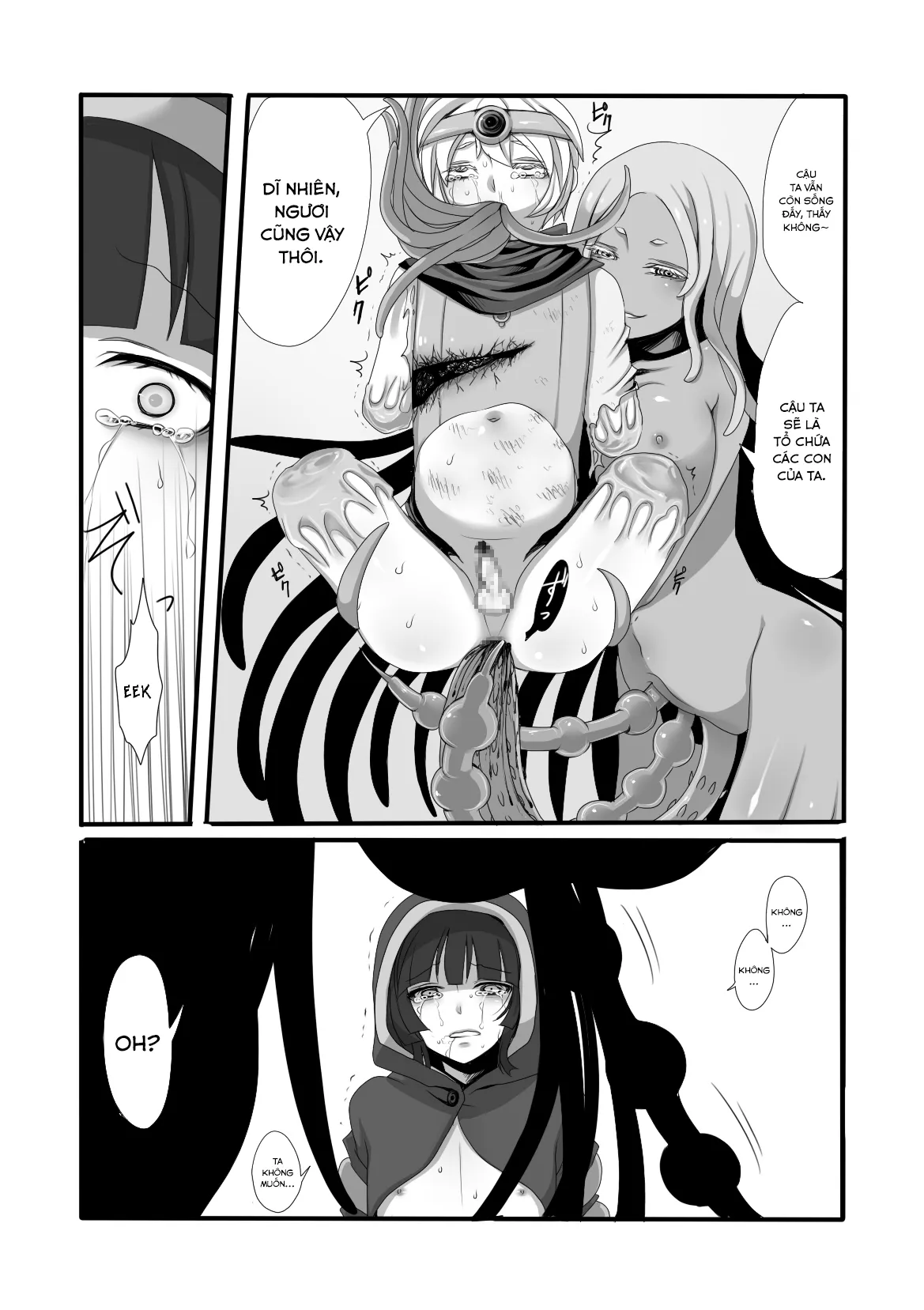 HentaiVN.net - Ảnh 21 - Quái vật, anh hùng và pháp sư [Shokushu to Yuusha to Mahoutsukai; The Tentacles, the Hero, and the Mage] - Oneshot