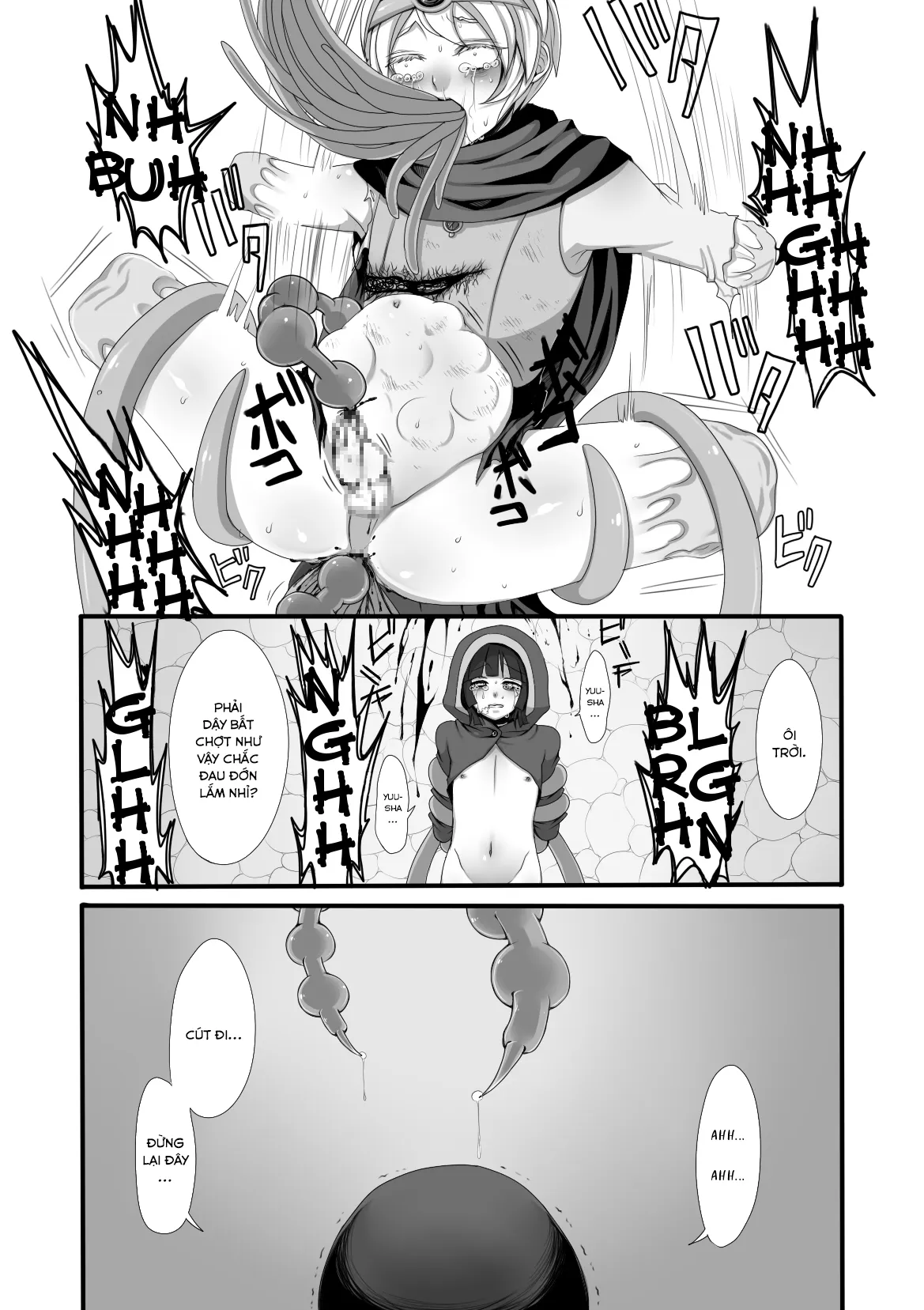 HentaiVN.net - Ảnh 23 - Quái vật, anh hùng và pháp sư [Shokushu to Yuusha to Mahoutsukai; The Tentacles, the Hero, and the Mage] - Oneshot