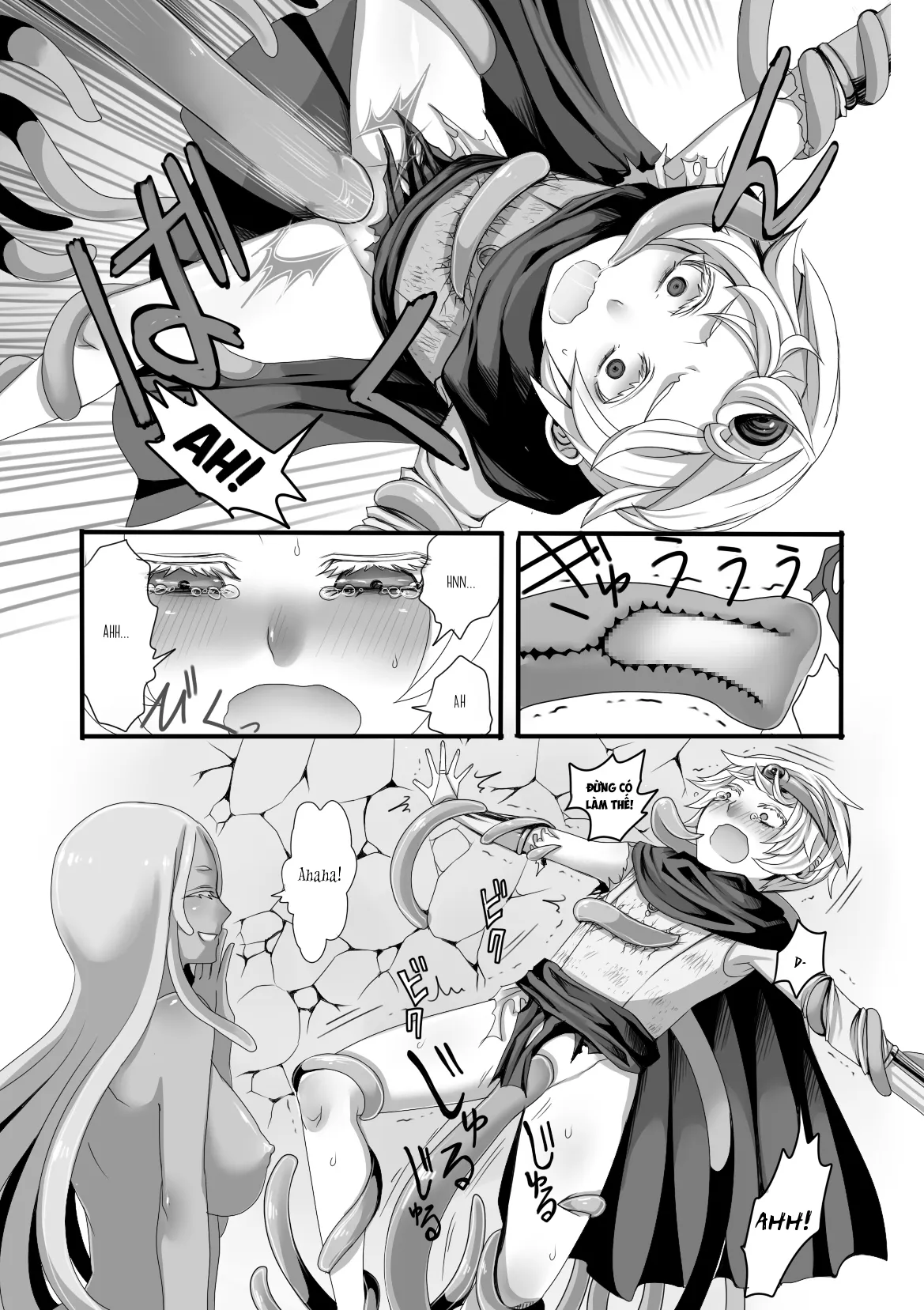HentaiVN.net - Ảnh 5 - Quái vật, anh hùng và pháp sư [Shokushu to Yuusha to Mahoutsukai; The Tentacles, the Hero, and the Mage] - Oneshot