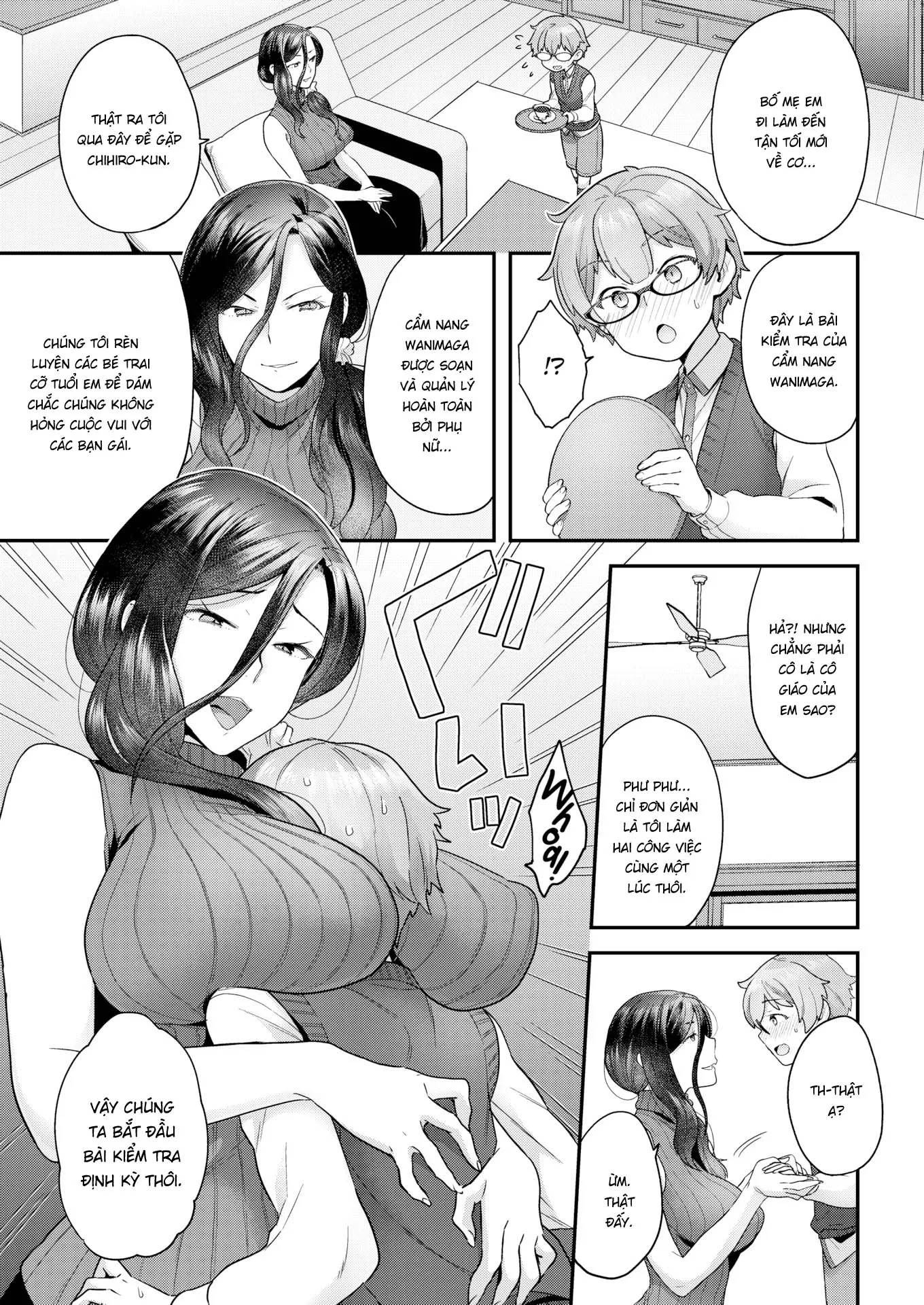 HentaiVN.net - Ảnh 5 - Cố lên nào chú bé đần của tôi! - Oneshot cà phê sữa