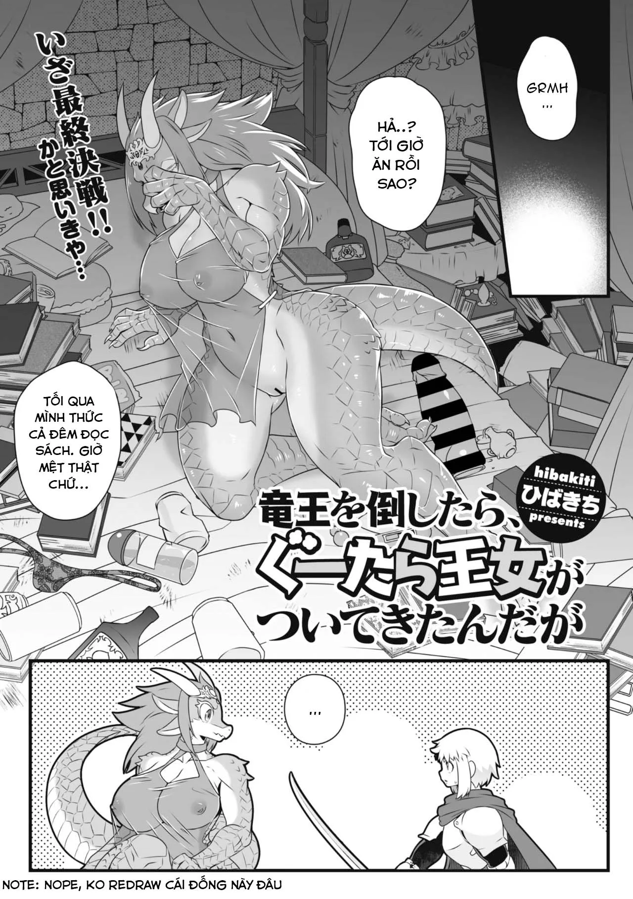 HentaiVN.net - Ảnh 3 - Giết rồng để cưới rồng [I defeated the Dragon King and got a princess] - Oneshot