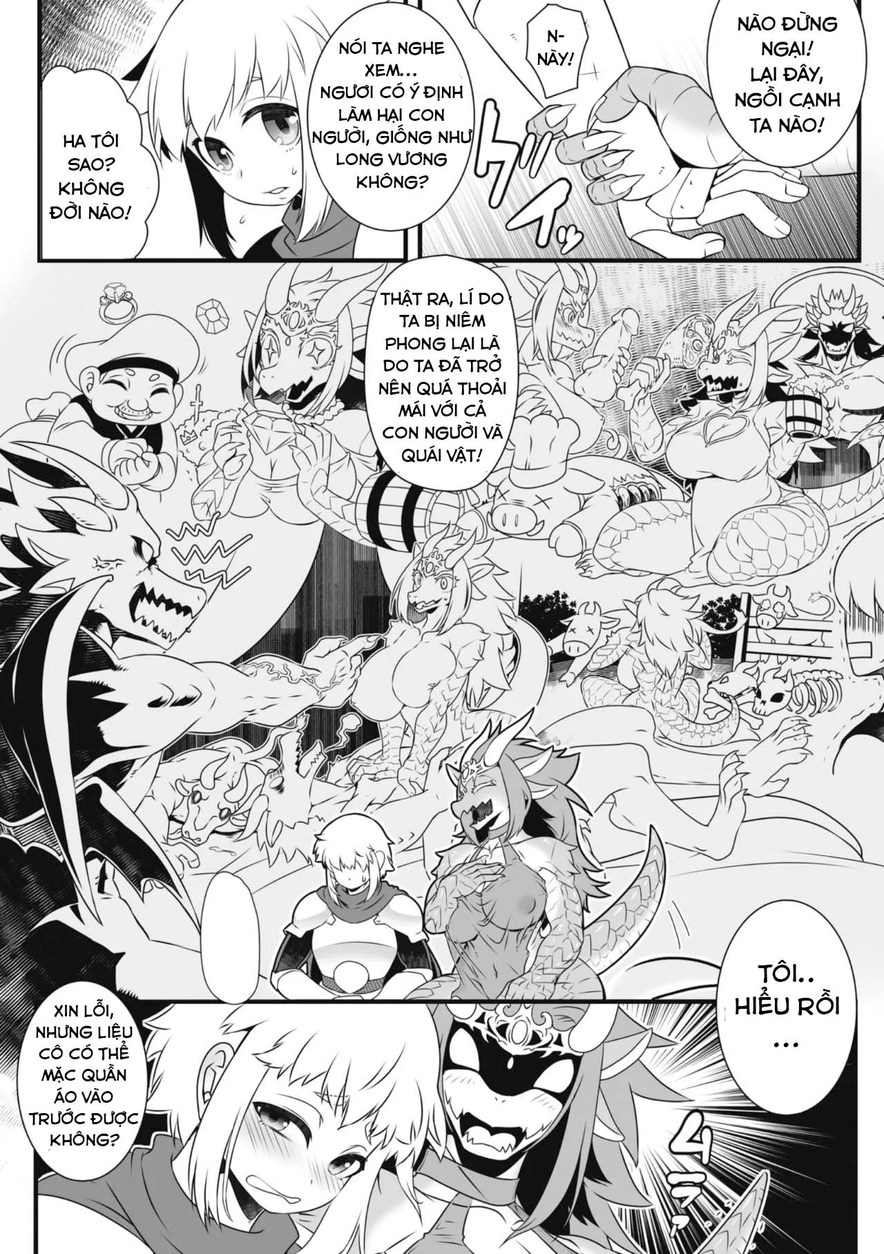 HentaiVN.net - Ảnh 6 - Giết rồng để cưới rồng [I defeated the Dragon King and got a princess] - Oneshot