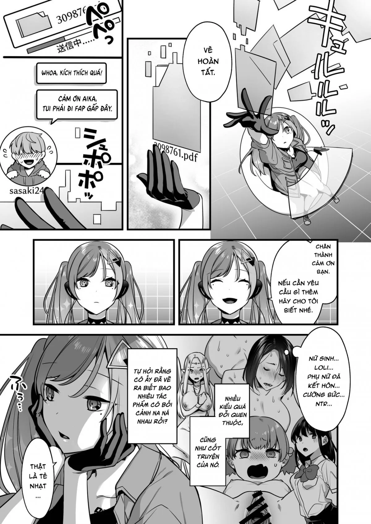 HentaiVN.net - Ảnh 6 - Ero Manga AI no Gyakushuu ~Jinrui Wakarase Gyaku Rape~ - Oneshot