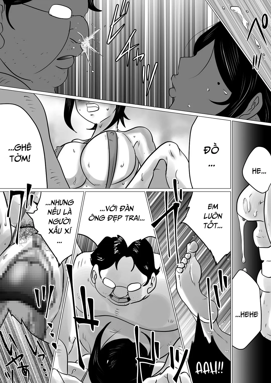 HentaiVN.net - Ảnh 26 - Cô vợ kiêu ngạo bị lão sếp xấu xí khuất phục [Menkui Kouman Tsuma Ga Partsaki No Kimobuta Joushi Ni Otosareta Keii; An Arrogant Wife Who Hates Ugliness Falls For Her Ugly Boss] - Chap 1
