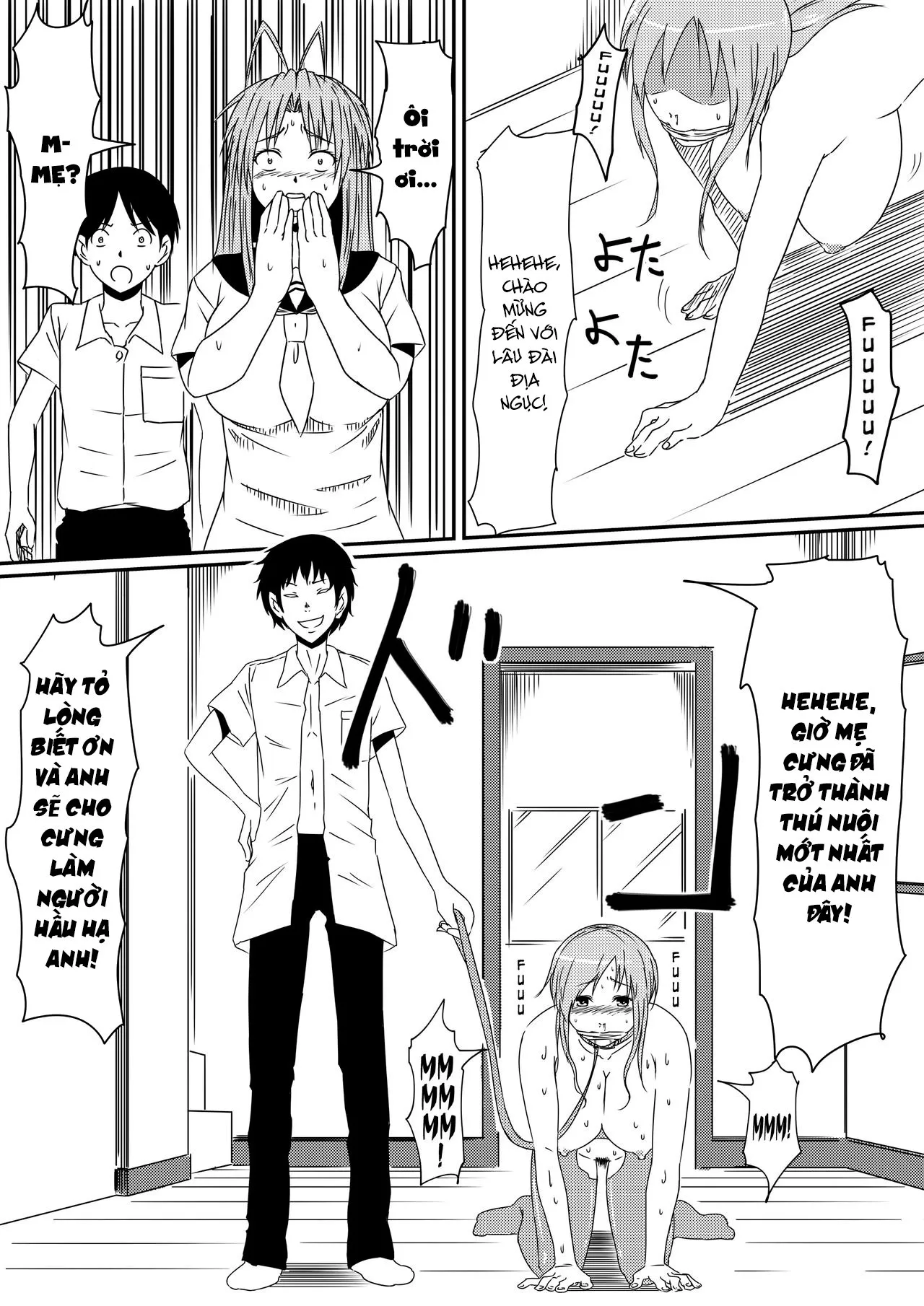 HentaiVN.net - Ảnh 4 - Thiếu niên và con cặc thần thánh! [Kami no Chinko o Motsu Shounen Zenpen] - Chap 2 - Chơi cả mẹ lẫn con