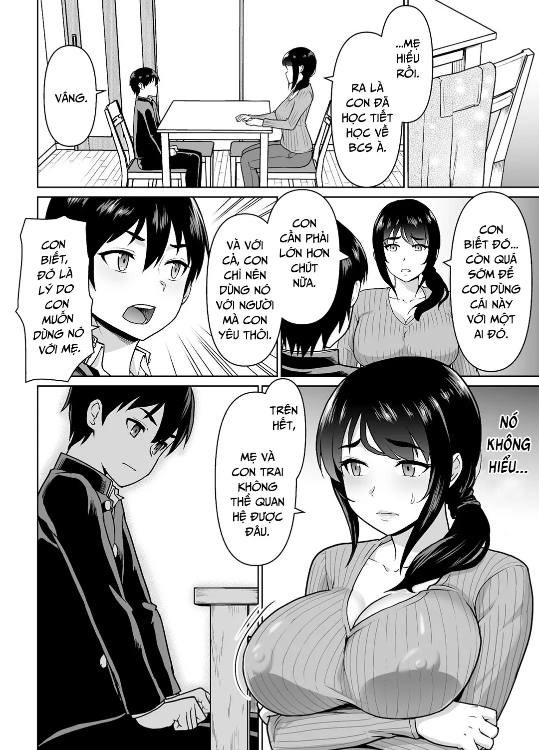 HentaiVN.net - Ảnh 21 - Mối quan hệ giữa mẹ và con trai bắt đầu [Boshi Kara Hajimeru Renai Kankei] - Oneshot