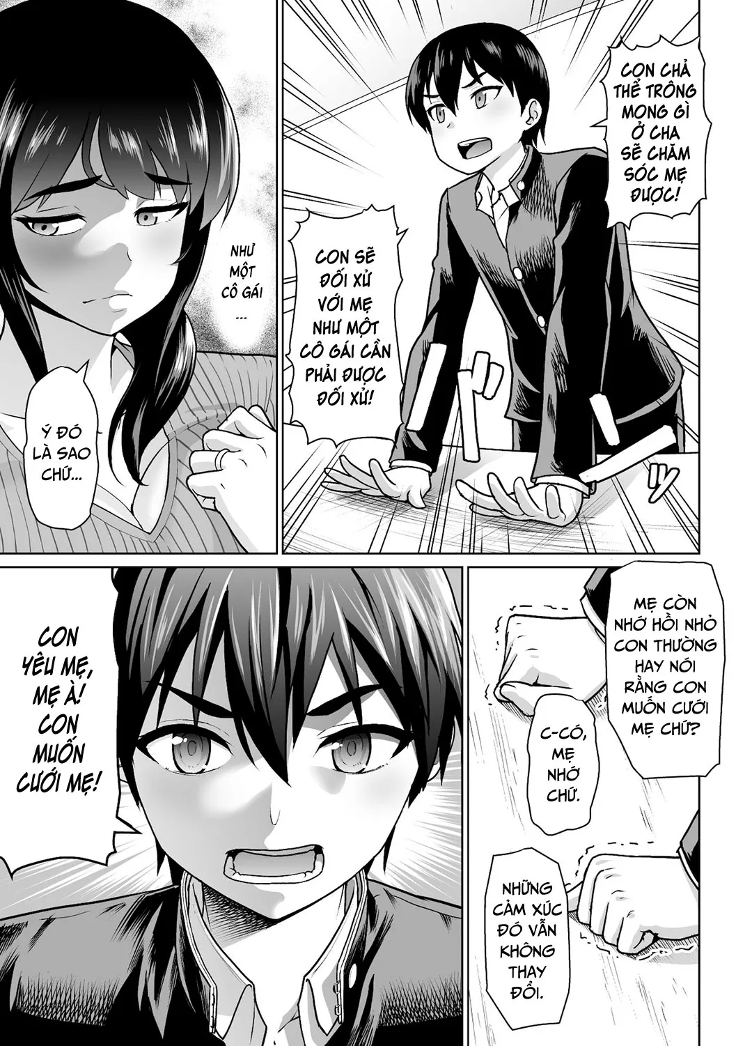 HentaiVN.net - Ảnh 24 - Mối quan hệ giữa mẹ và con trai bắt đầu [Boshi Kara Hajimeru Renai Kankei] - Oneshot