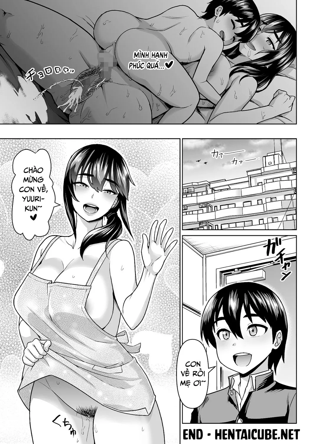 HentaiVN.net - Ảnh 56 - Mối quan hệ giữa mẹ và con trai bắt đầu [Boshi Kara Hajimeru Renai Kankei] - Oneshot