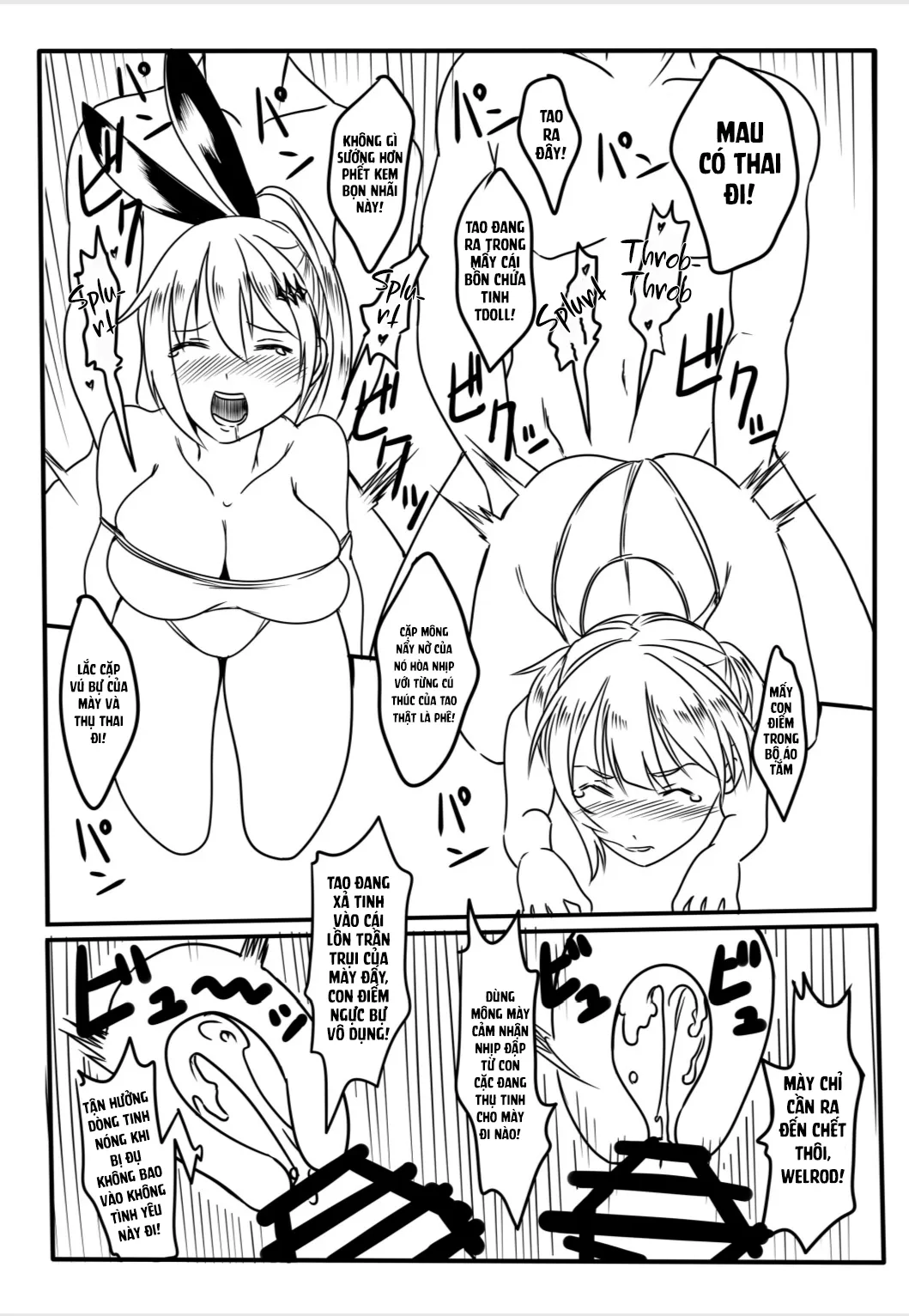 HentaiVN.net - Ảnh 18 - Từ binh sĩ thành búp bê tình dục [Hoshi 5 Hand Gun ga Sex Skin o Kiserarete Love Doll Mission o Shiirrareru Hon] - Oneshot trắng đen