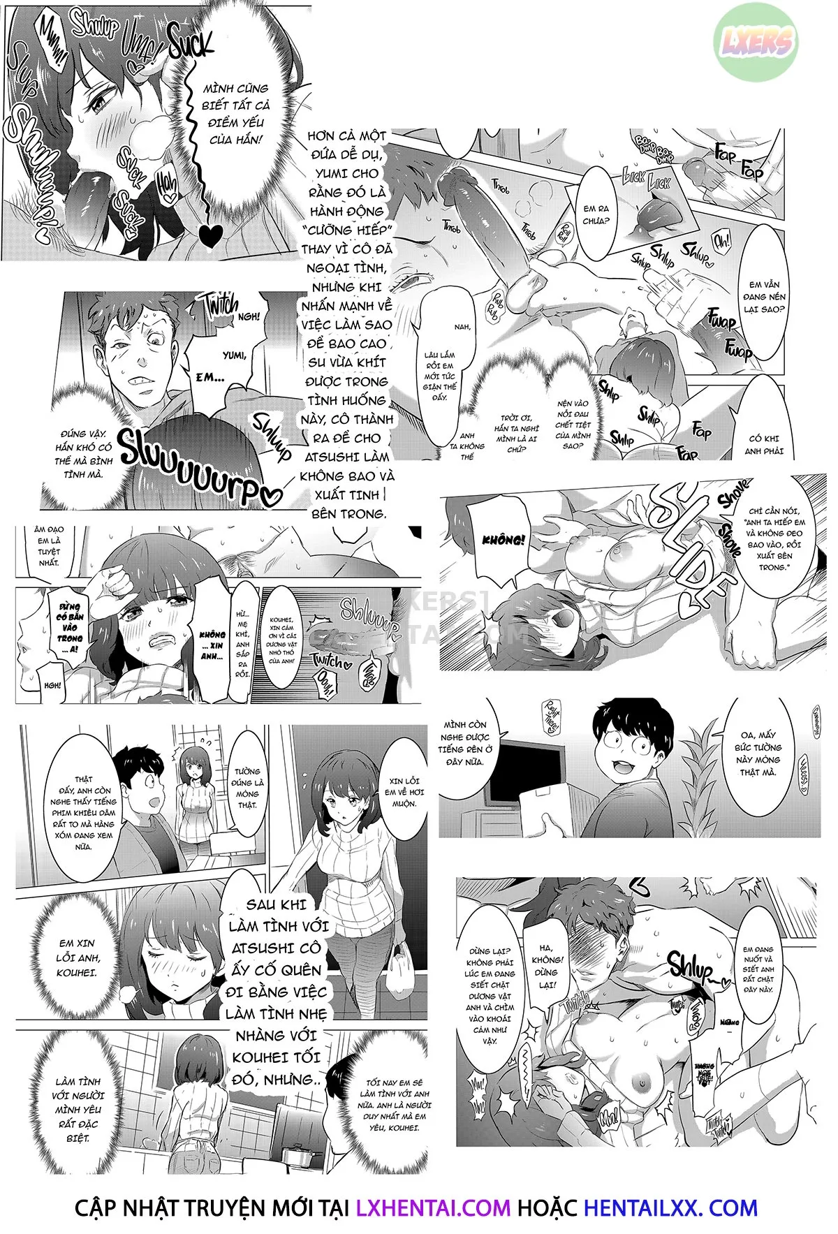 HentaiVN.net - Ảnh 11 - My Wife Would Never Moan Like in the Unrealistic Porn My Neighbor Watches [Rinjin Ga AV Miteru Kedo Boku No Tsuma Nara Anna Wazatorashii Aegigoe Wa Agenai] - Chap 2