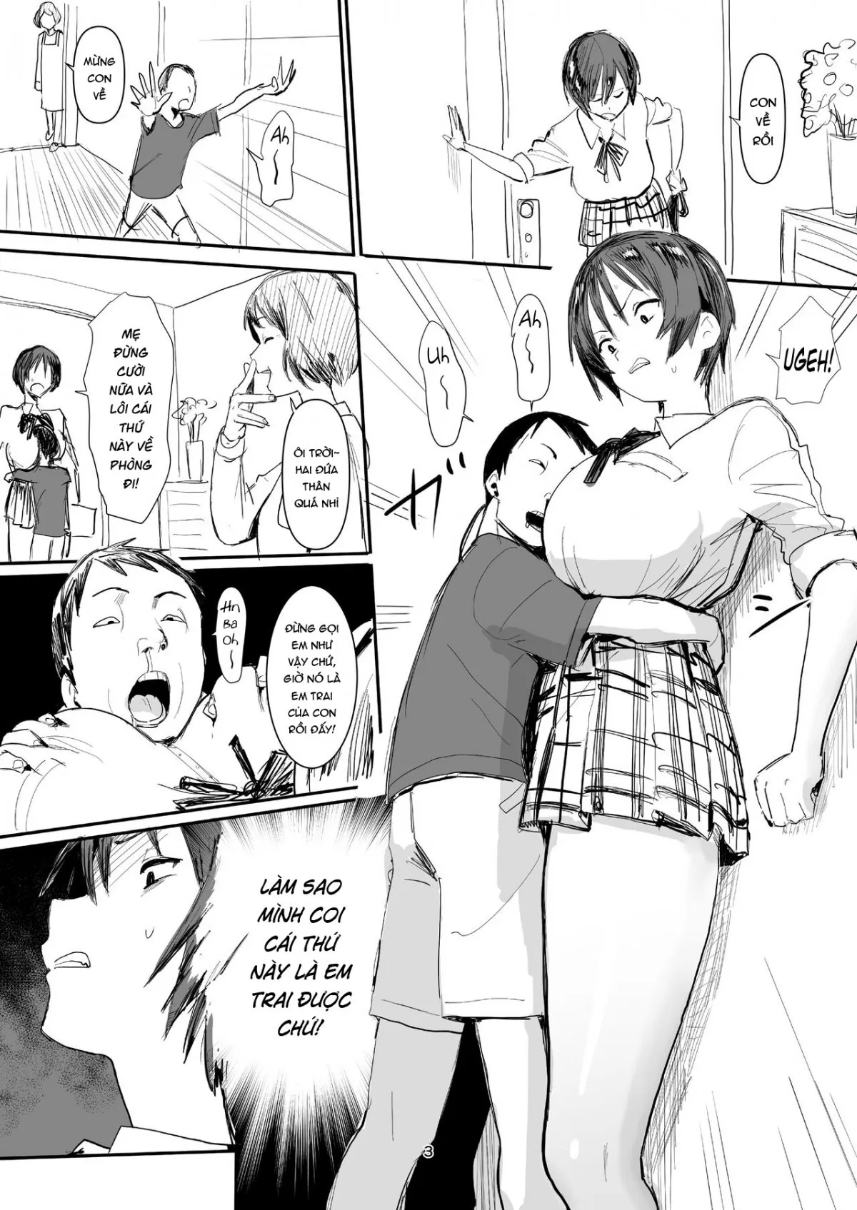 HentaiVN.net - Ảnh 4 - Em trai kế của tôi có hơi đần độn [My step-brother is a little off ; Otouto wa Chotto Are] - Oneshot