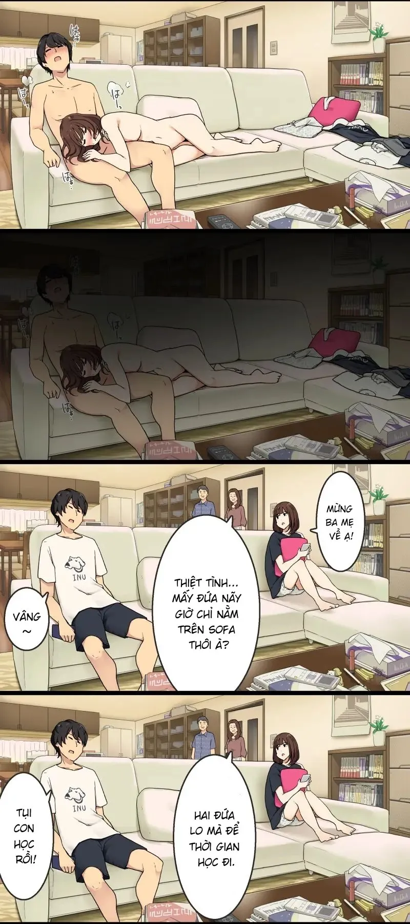 HentaiVN.net - Ảnh 5 - Khi bố mẹ đi vắng [Oya Ga Mitenai Kan Ni Sex Shiteru Shitei, H Scene Append Ver] - Oneshot