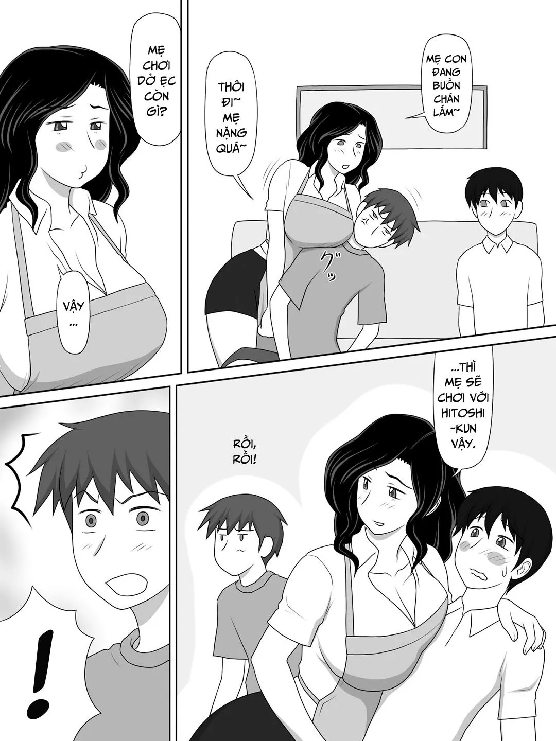 HentaiVN.net - Ảnh 4 - Mẹ tôi quá thân thiện với đứa bạn thân [Friendly Sugiru Tomodachi no Kaa-san ga Boku ni Betabeta Micchaku Shitekite...; My Friend's Overly Friendly Mom Keeps Sticking Close To Me] - Oneshot