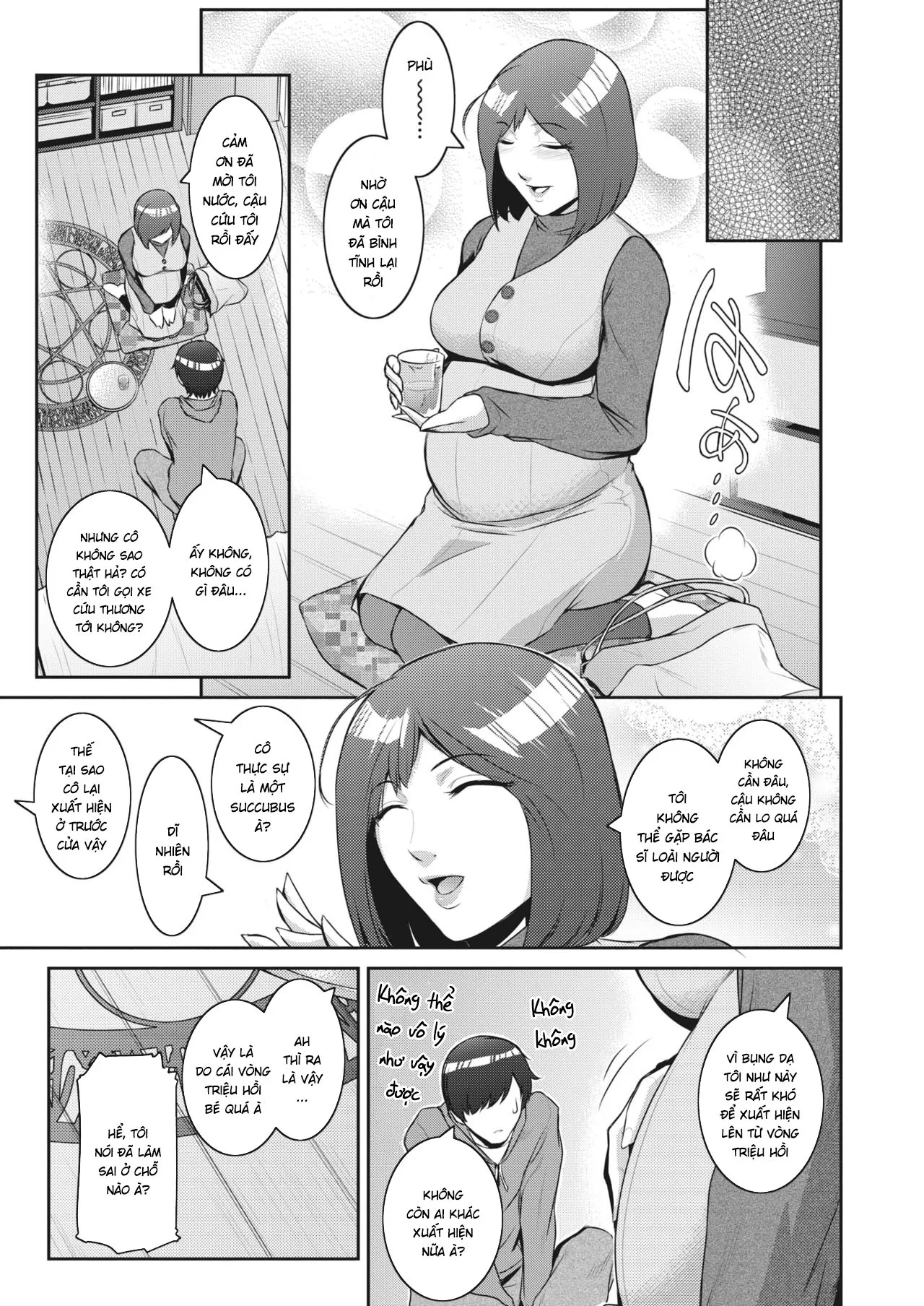HentaiVN.net - Ảnh 5 - Tôi đã triệu hồi một Succubus, nhưng đó lại là một bà mẹ đang mang thai [Succubus o Shoukan Shitemitara Ninpu datta Ken] - Oneshot