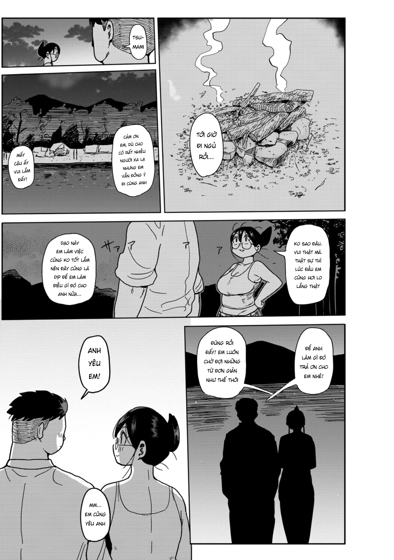 HentaiVN.net - Ảnh 15 - Chuyến cắm trại cùng cô vợ mới cưới [Niizuma no Arai-san Camp e Ikou!] - Oneshot